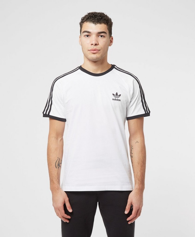 White adidas Originals California 3-Stripes T-Shirt | scotts Menswear