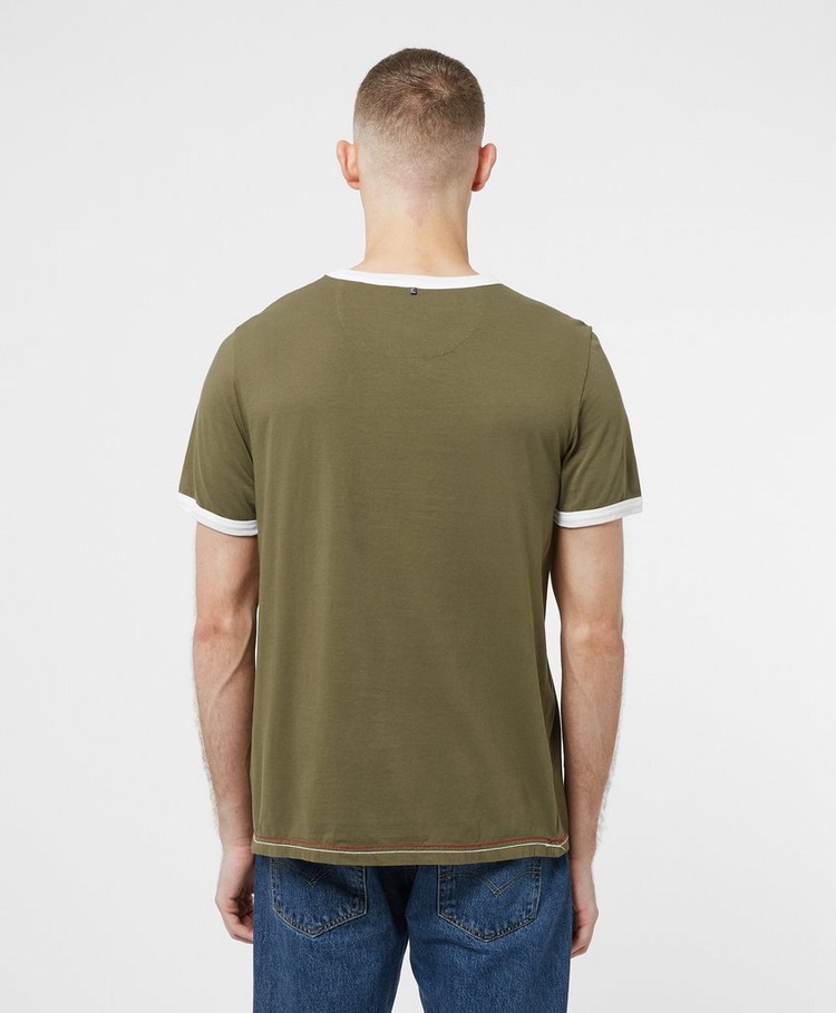 Green Pretty Green Likeminded Ringer Short Sleeve T-Shirt | scotts Menswear