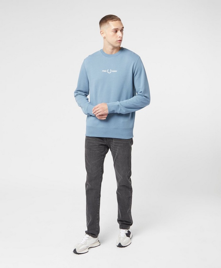 Fred Perry Central Embroidered Logo Crew Sweatshirt