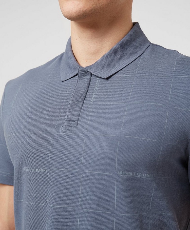 Armani Exchange All Over Grid Polo Shirt