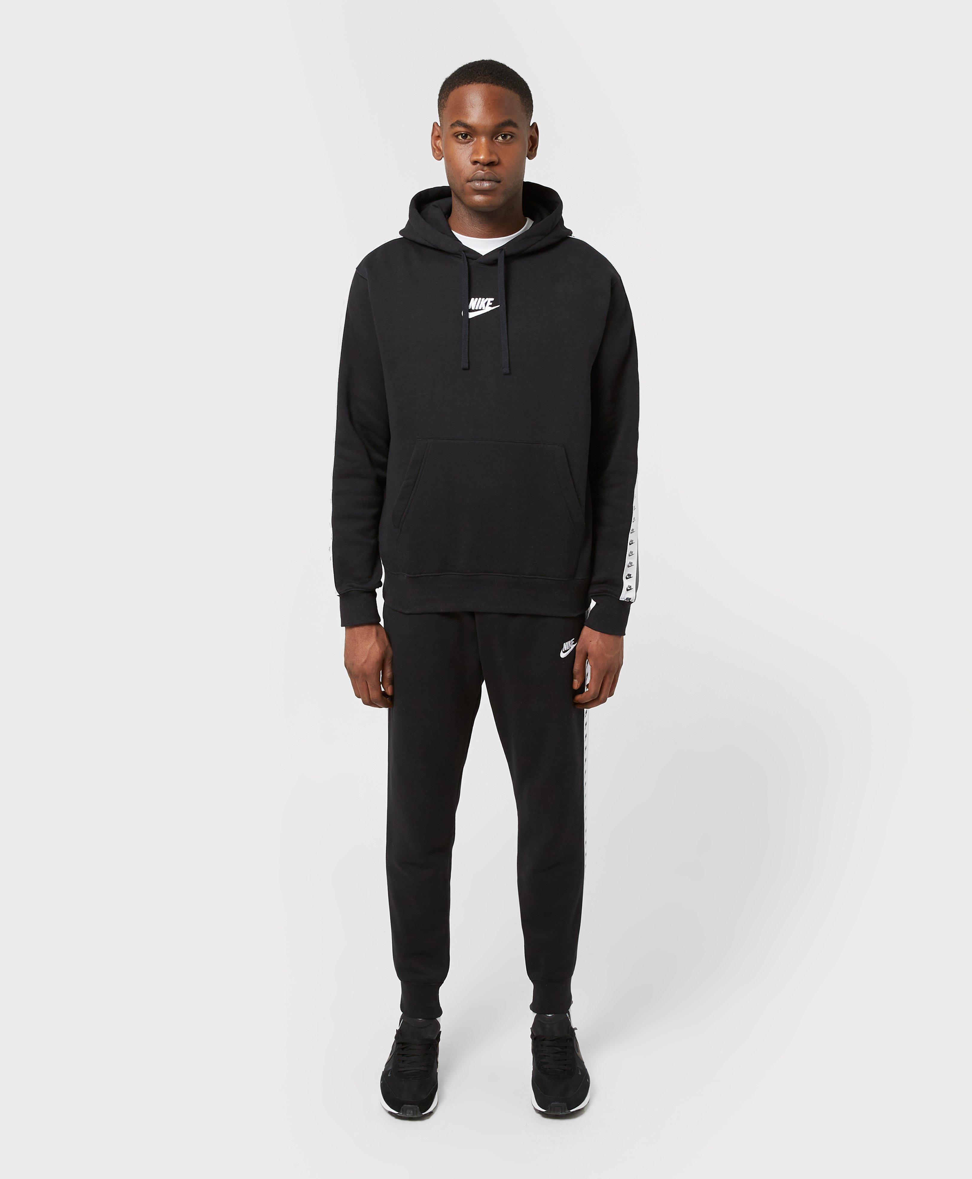 Nike tape tracksuit black best sale