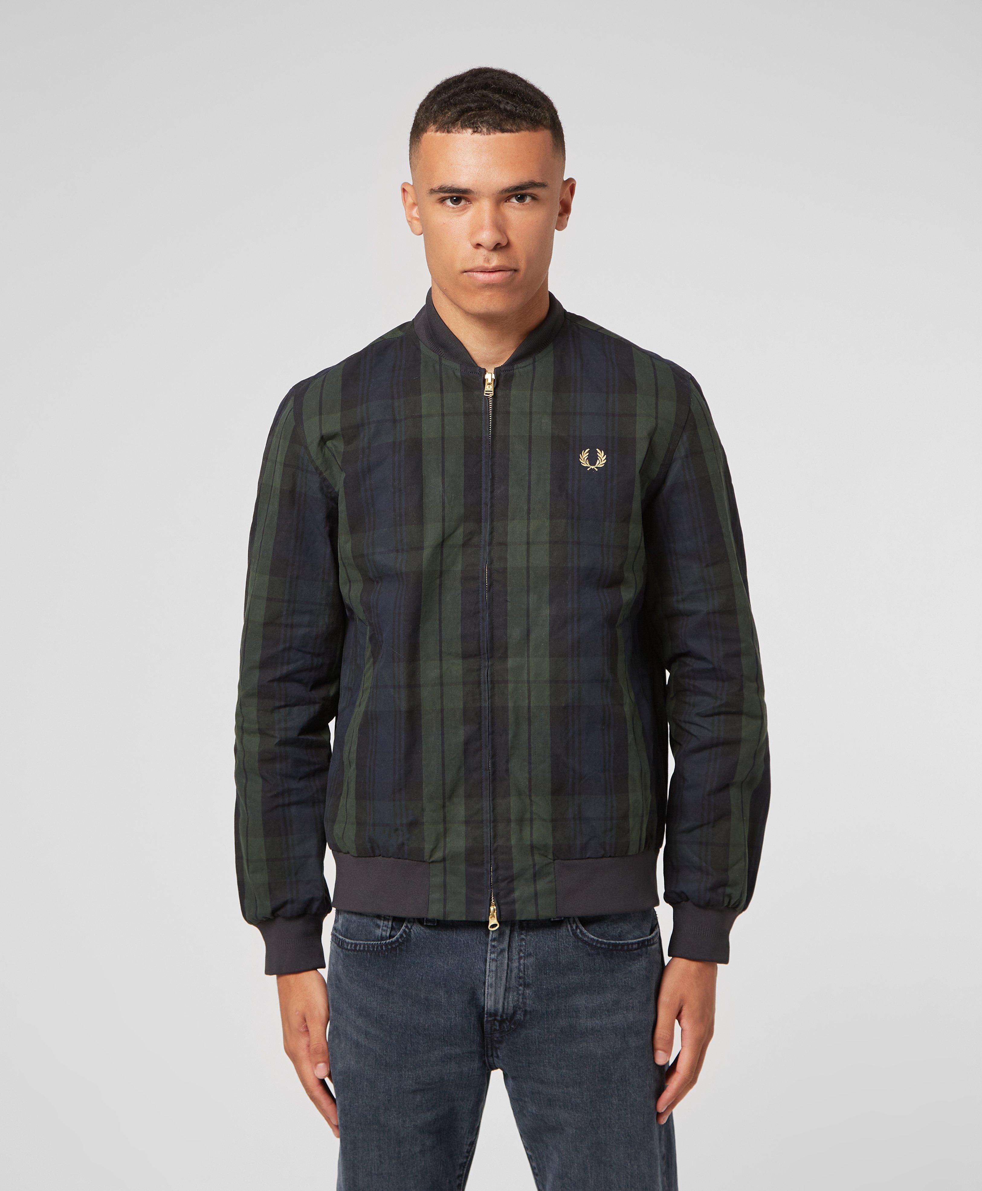 fred perry check bomber jacket