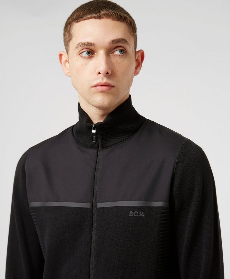 BOSS Woven Overlay Knit Track Top