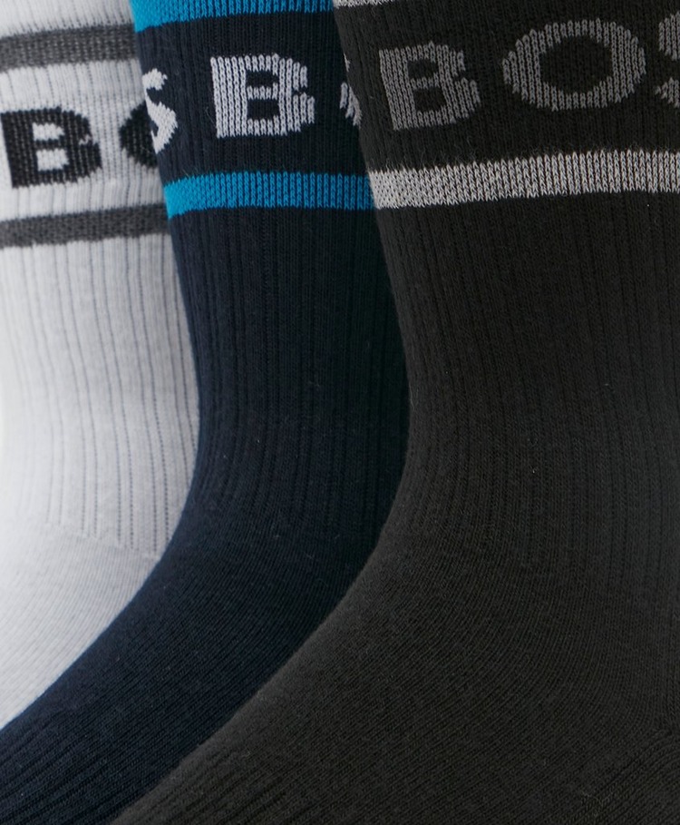 BOSS 3 Pack Stripe Socks