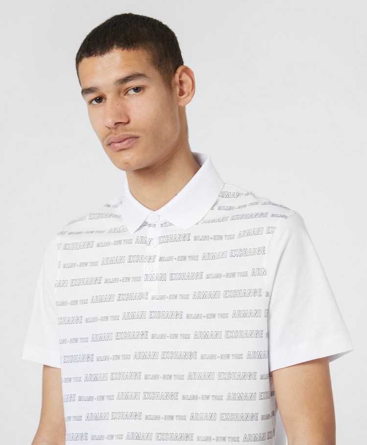Armani Exchange All Over Logo Polo Shirt