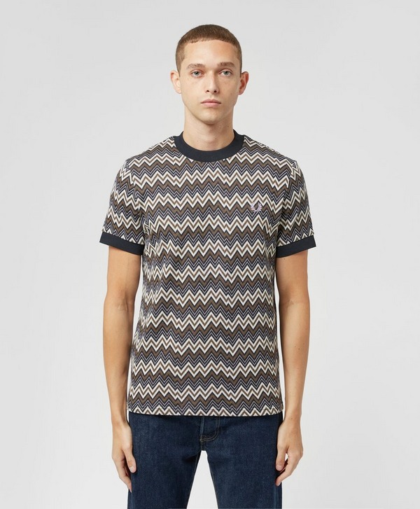 Fred Perry Jacquard Zig Zag T-Shirt - Exclusive