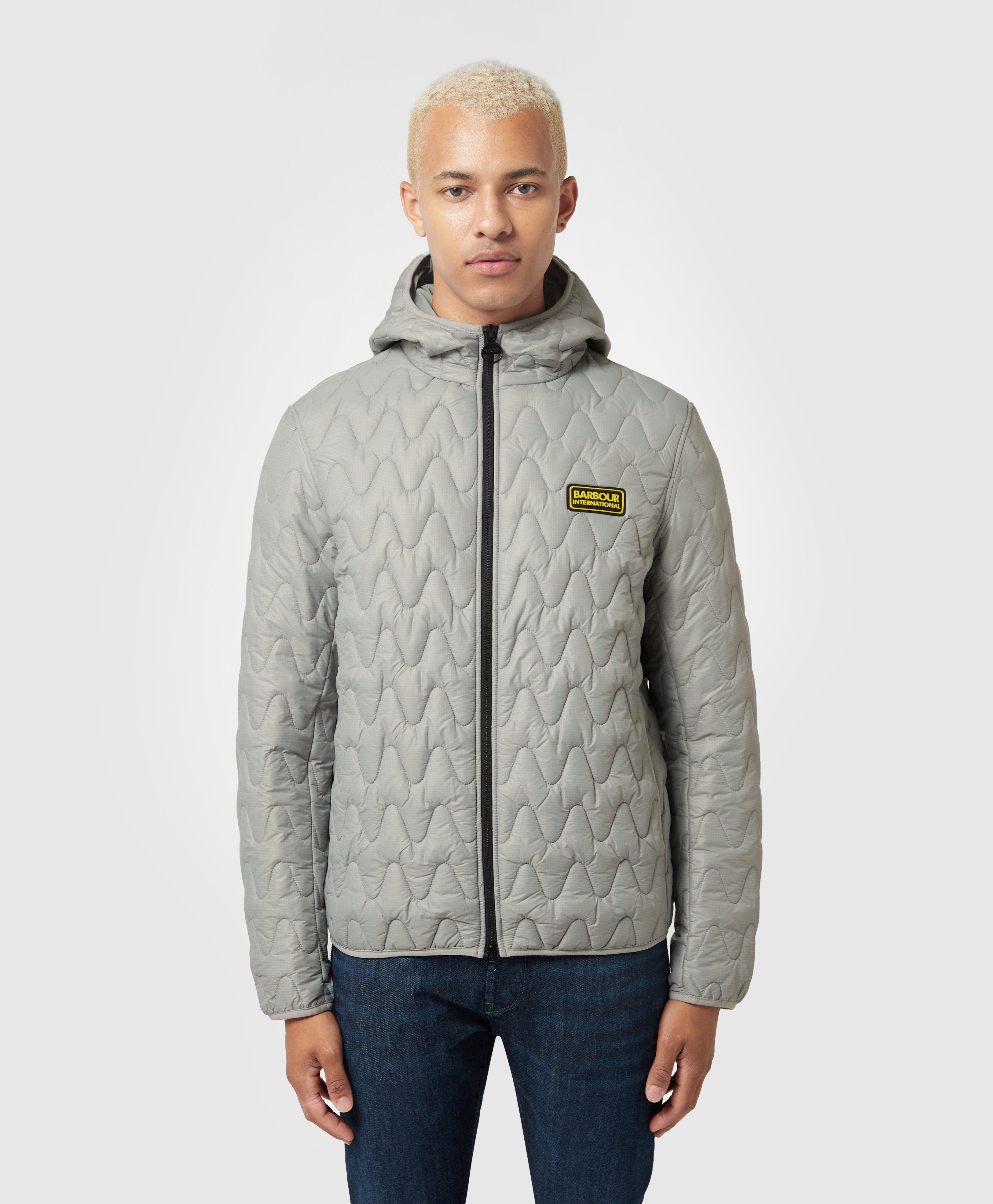 grey barbour international jacket