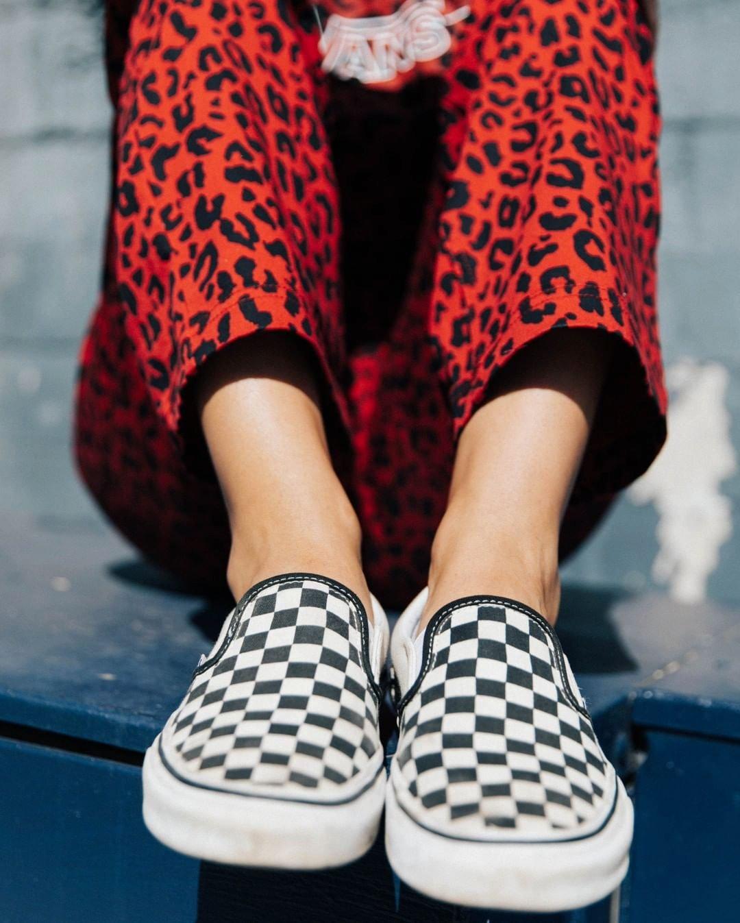 checkered slip-on 