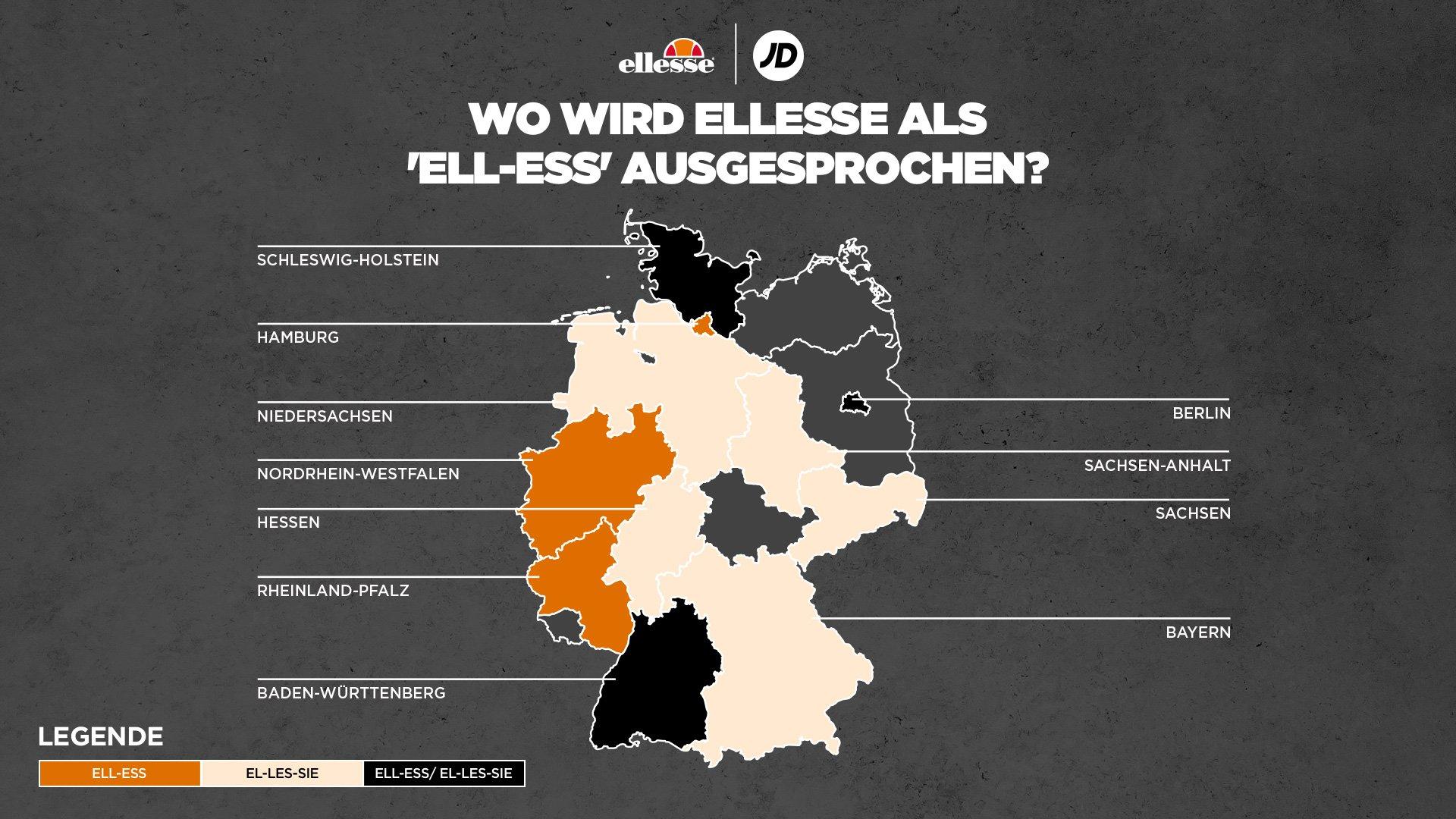 Wo wird ellesse als elless in Deutschland ausgesprochen