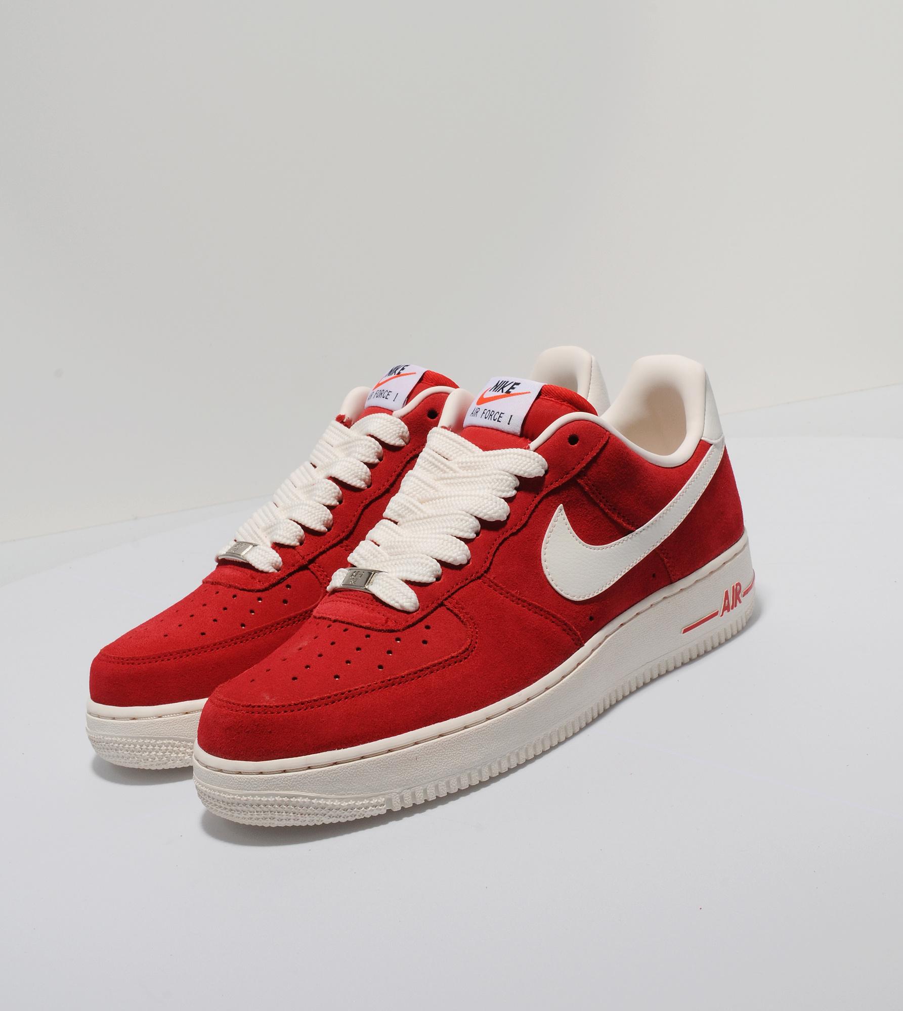 nike air force 1 red suede