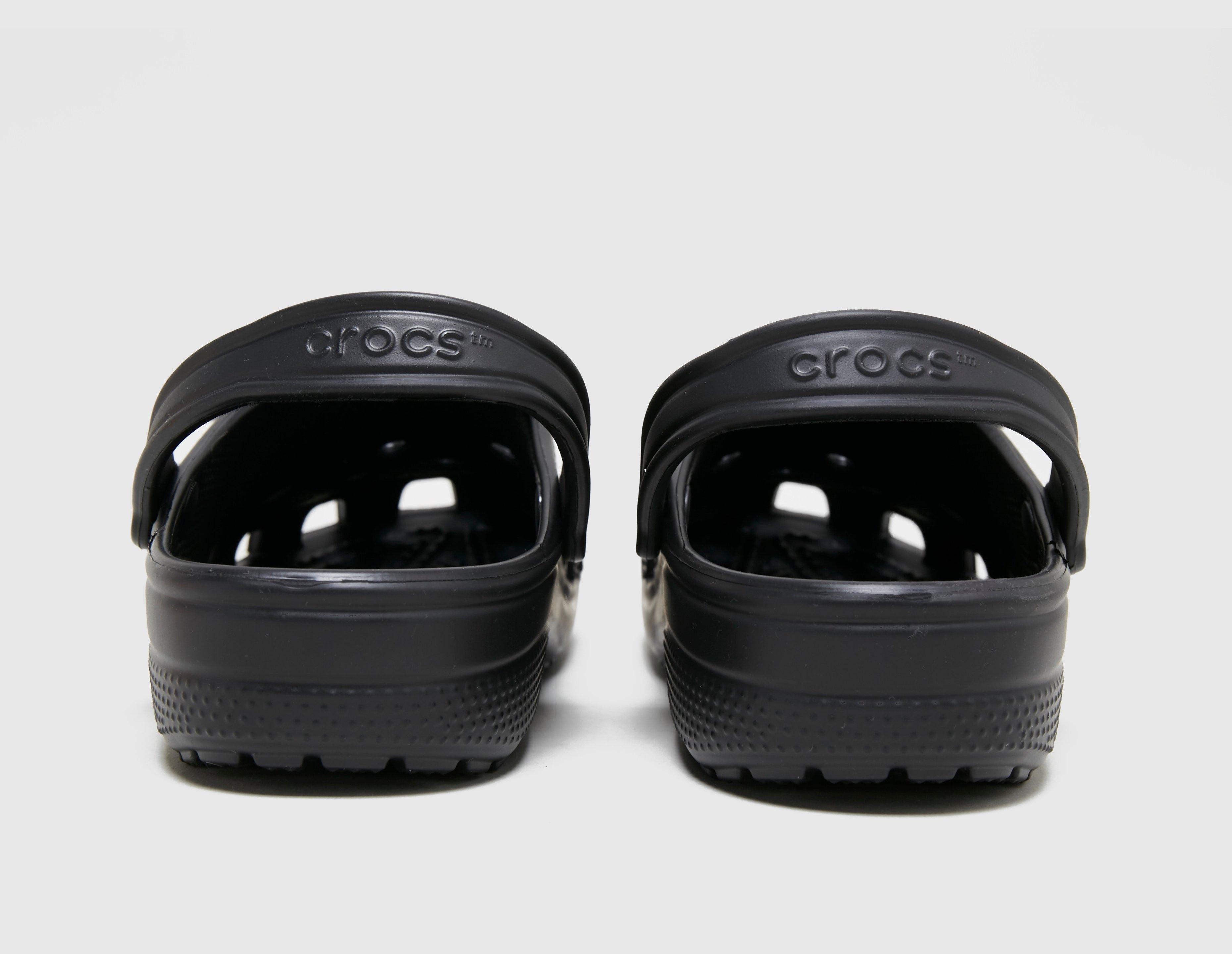 Metallic black crocs hot sale