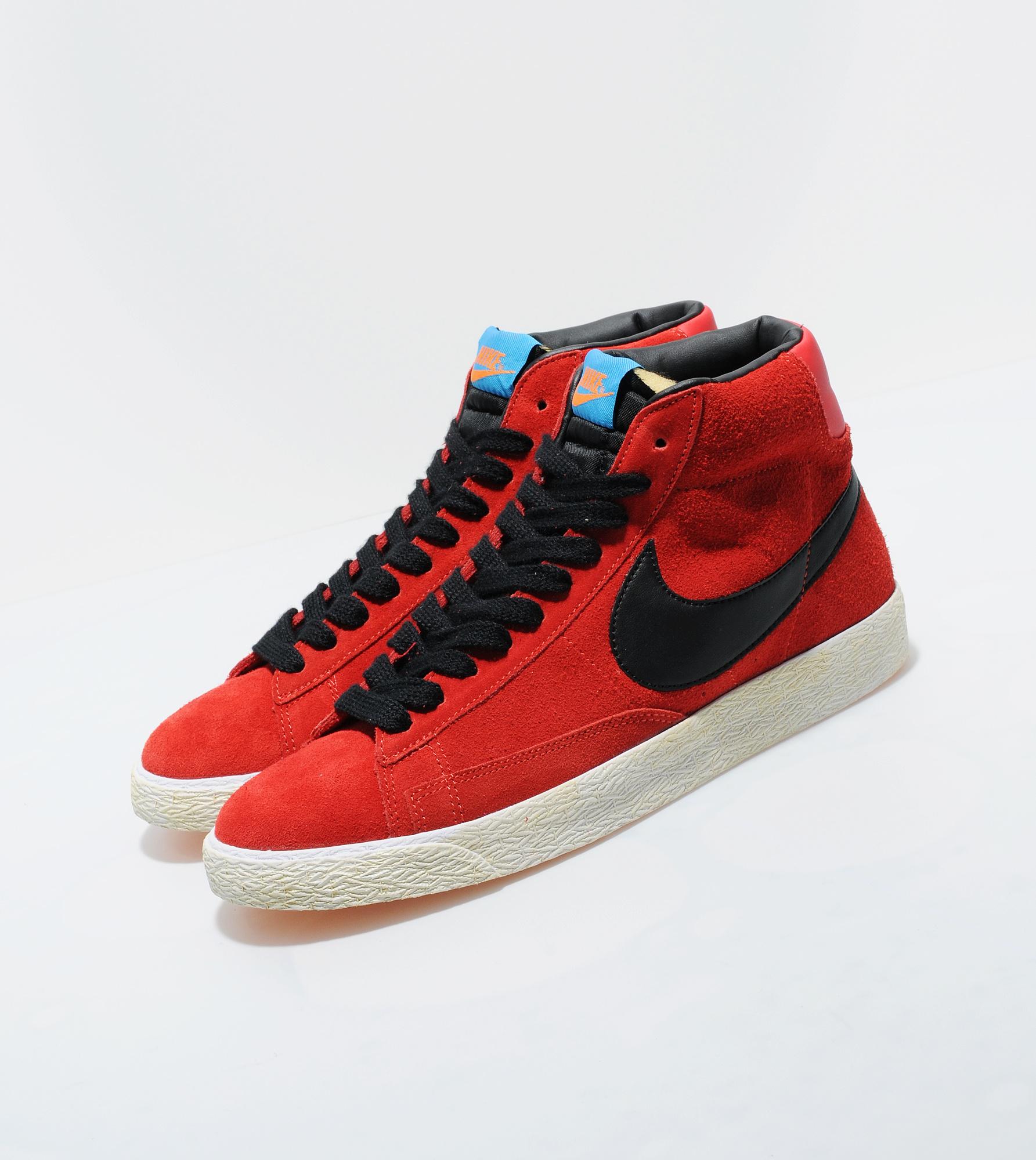 nike blazer hi suede vintage red