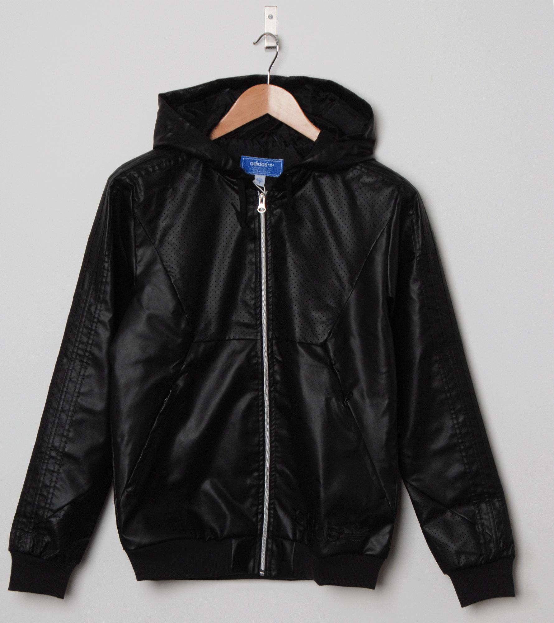 adidas originals faux leather jacket