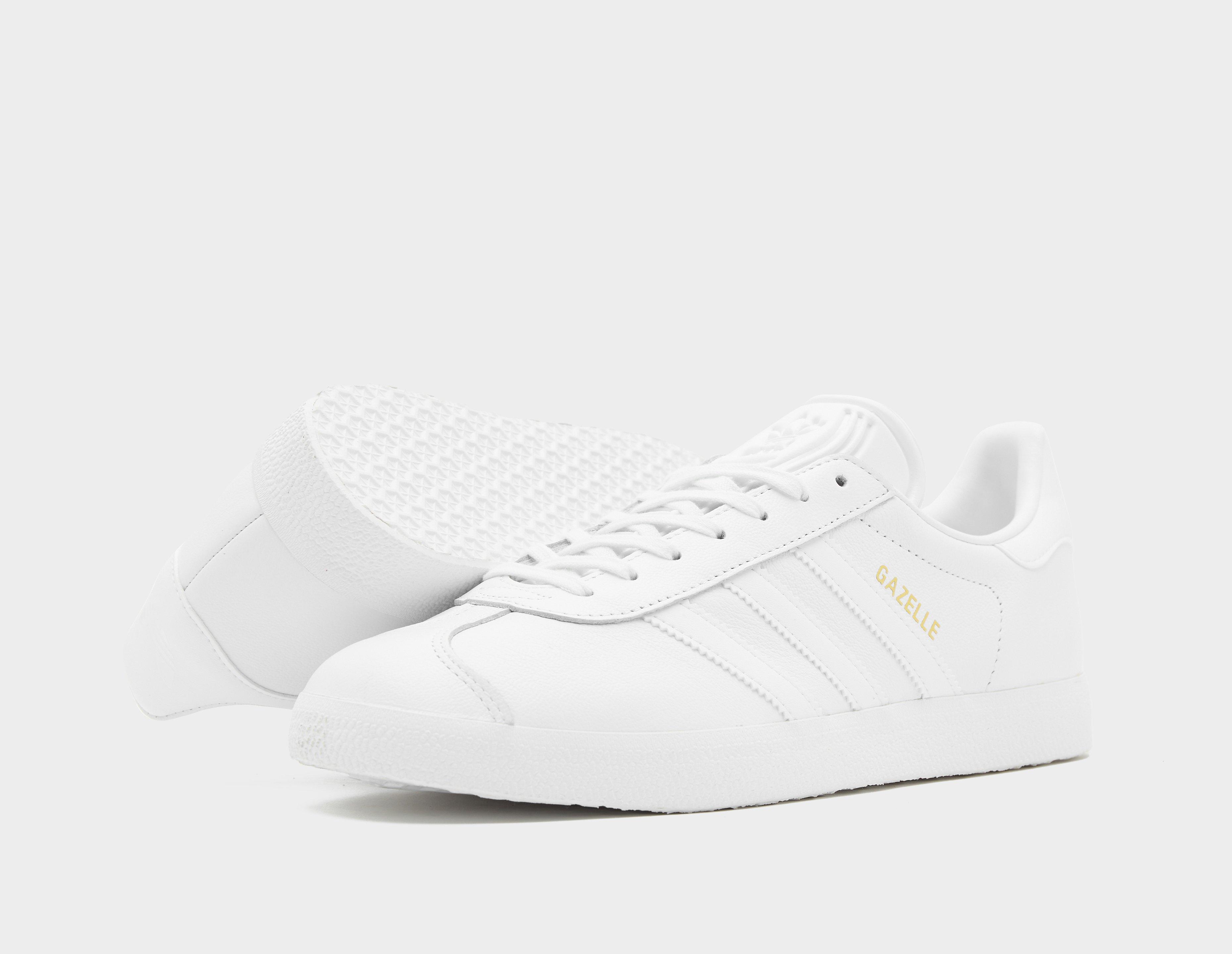 All white outlet leather gazelles mens