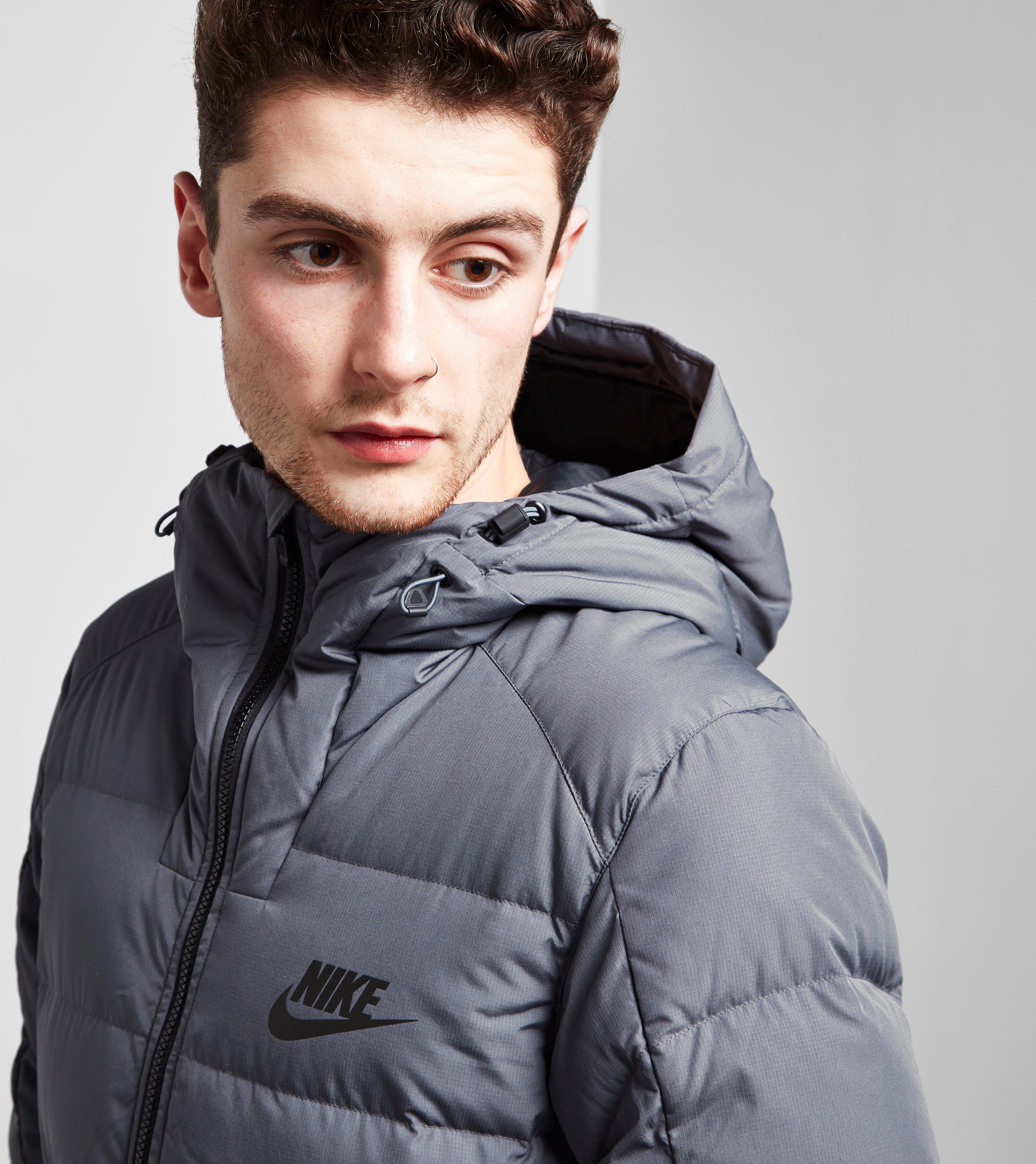 grey nike padded jacket