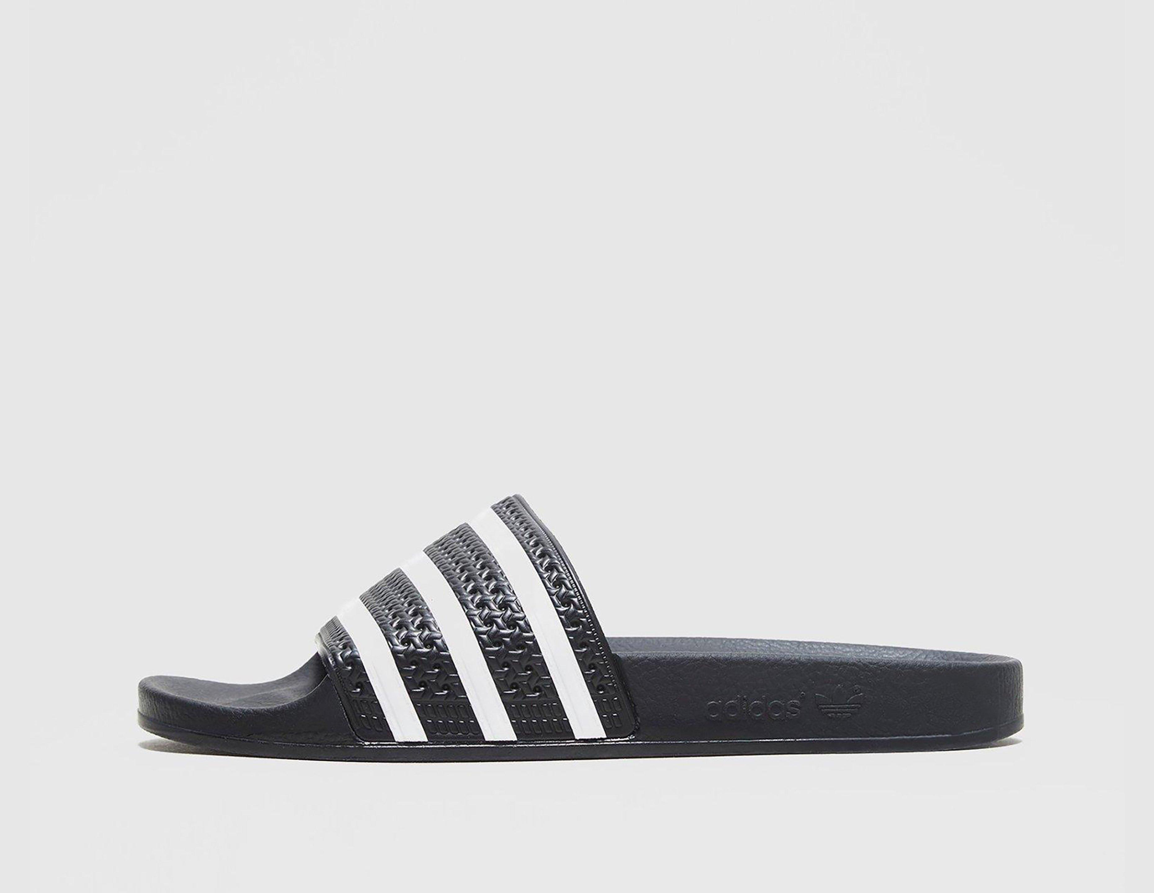 Black adidas Originals Adilette Slides size