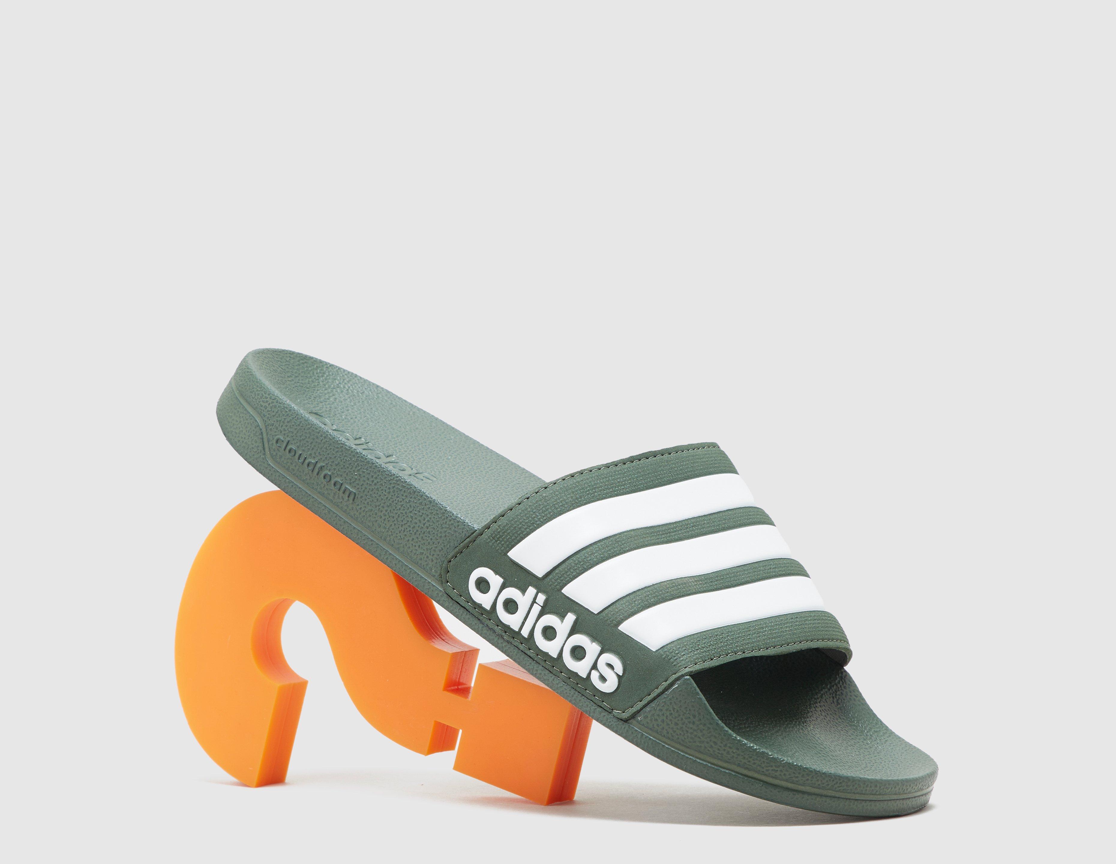 adidas cloudfoam adilette slides green
