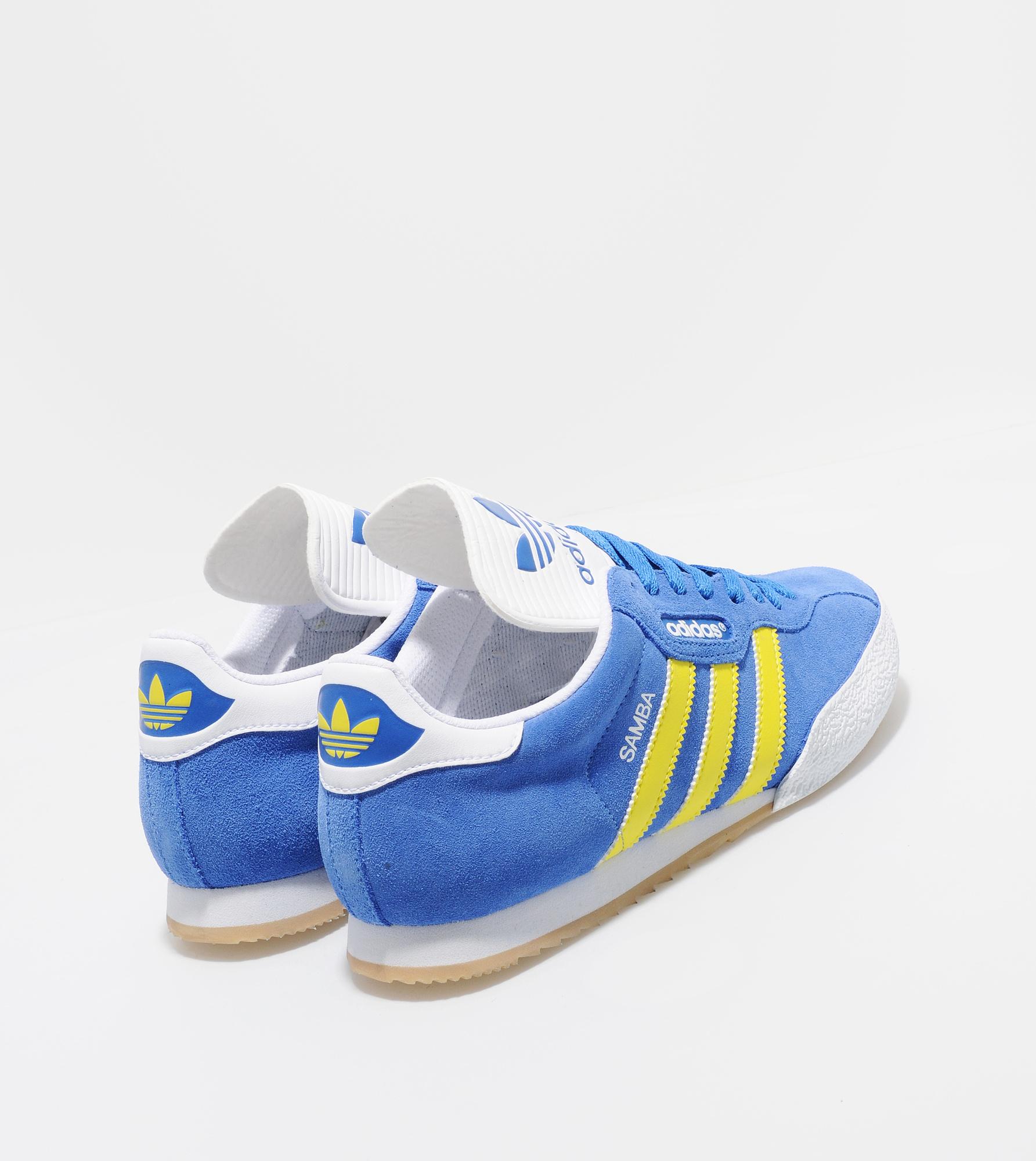 adidas samba blue yellow