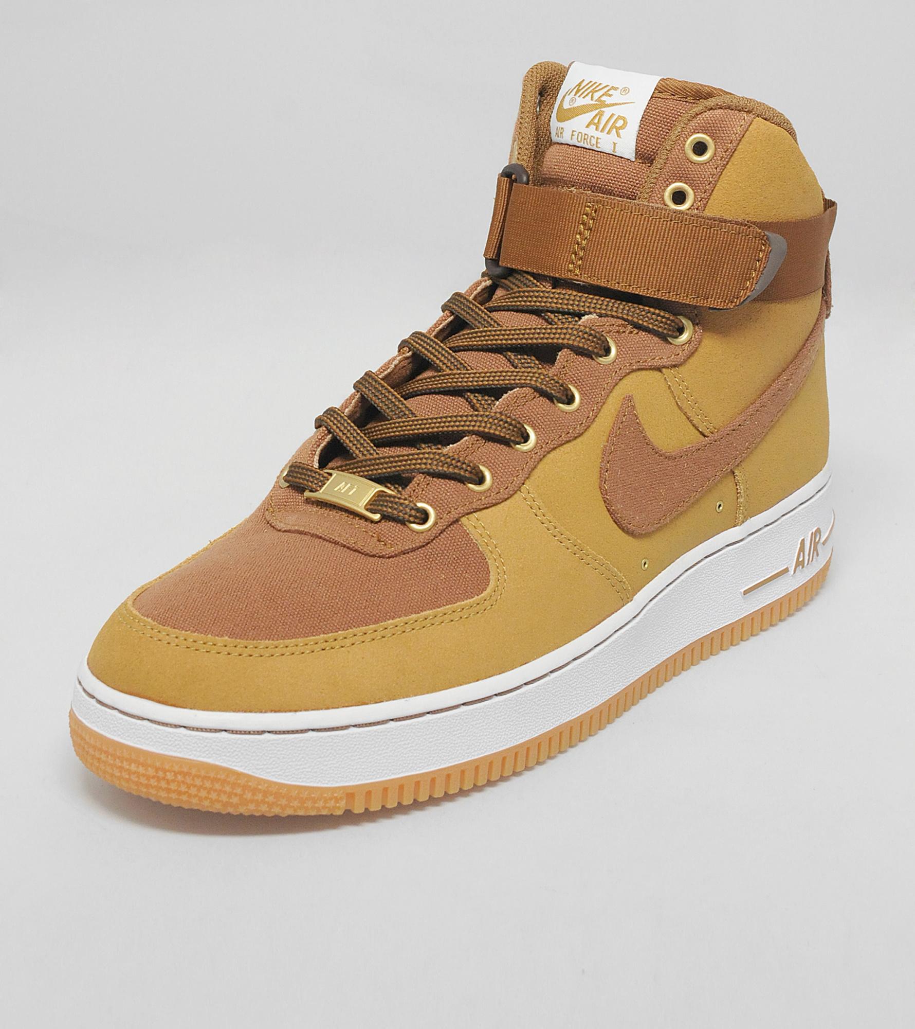 brown nike air force 1 high