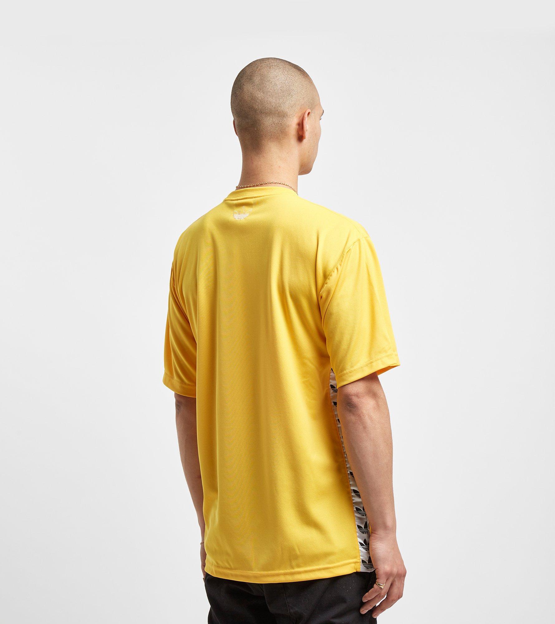 adidas originals tape t shirt yellow