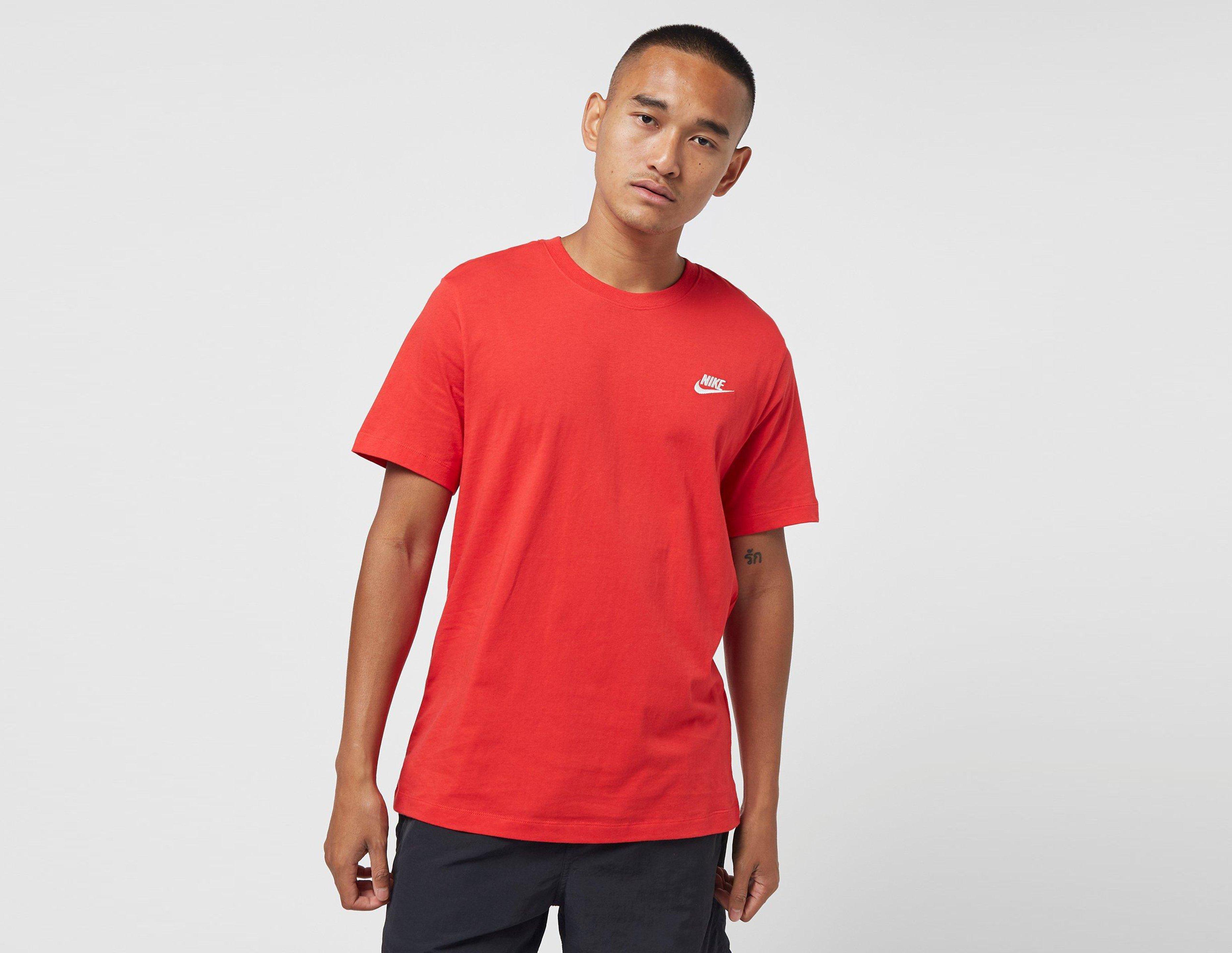 nike club t shirt red