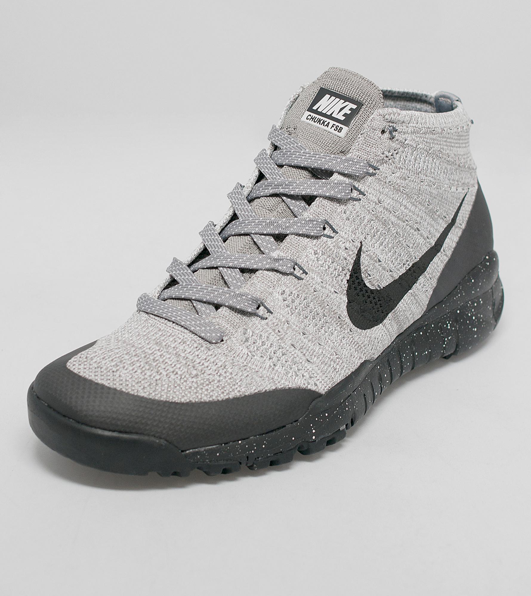 nike flyknit trainer chukka fsb black