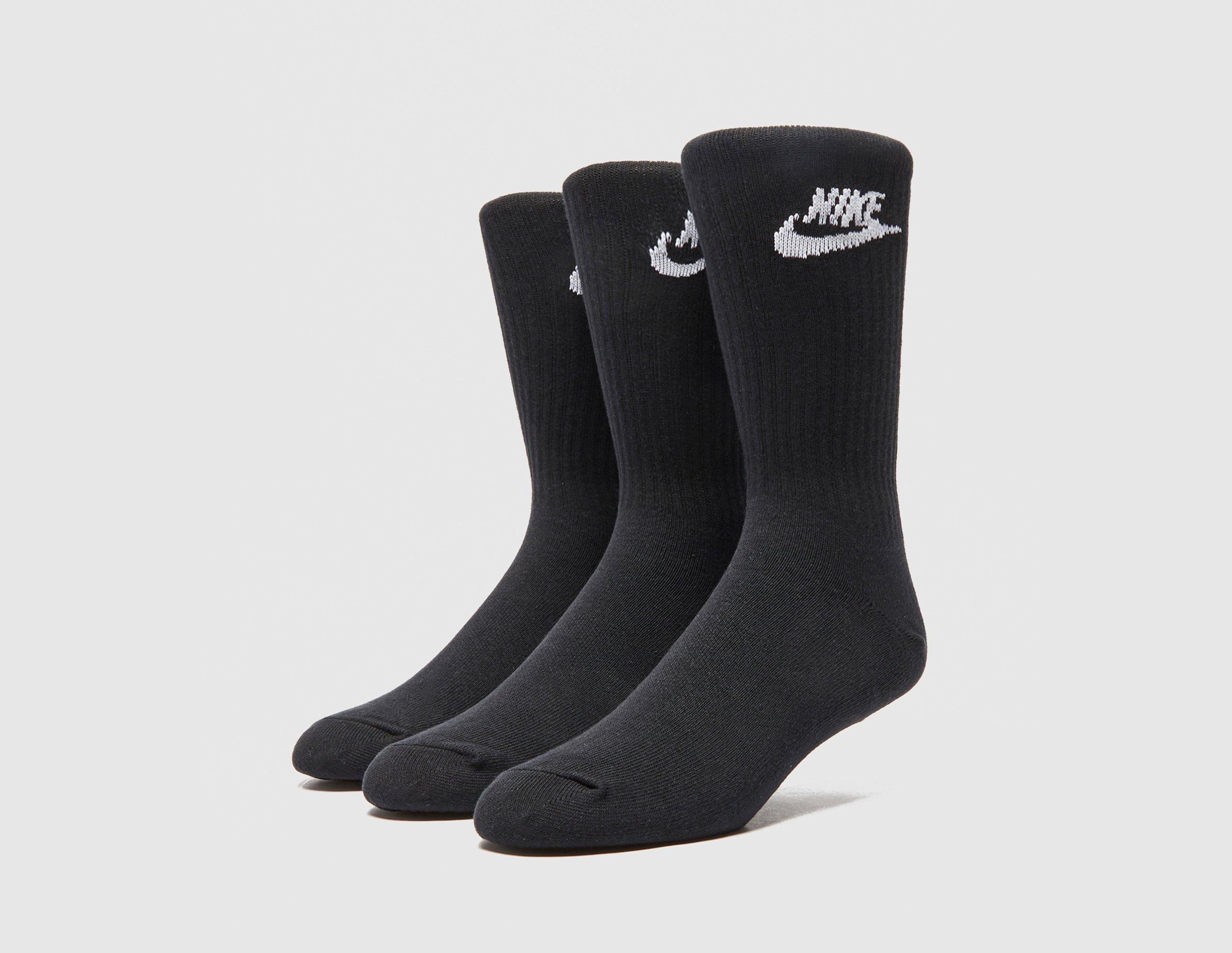 Black Nike 3-Pack Futura Essential Socks | size?