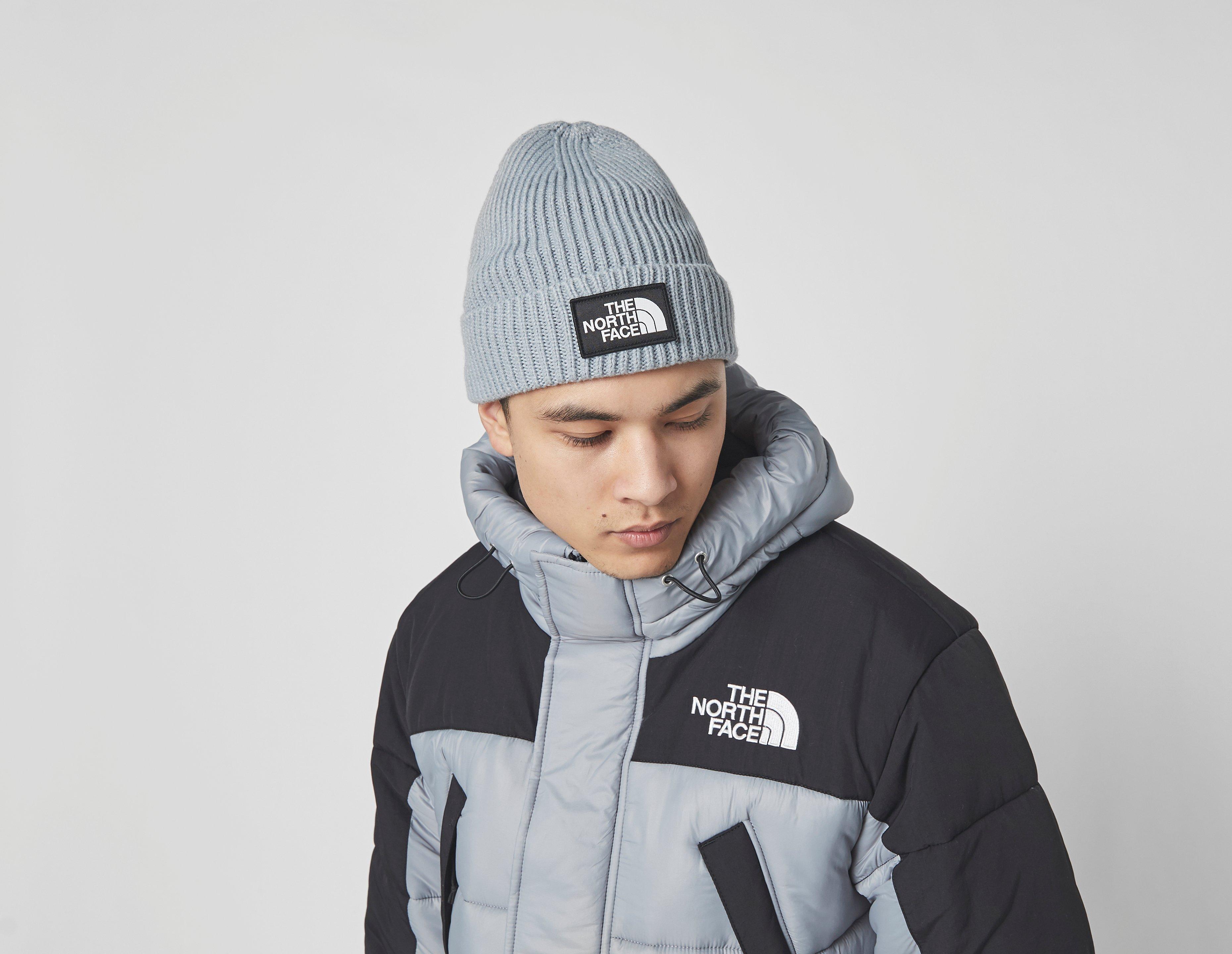 north face logo beanie