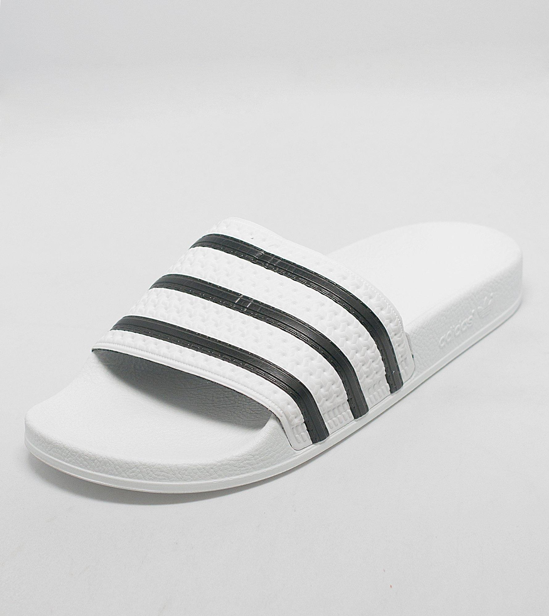 adidas originals adilette slider sandals in white