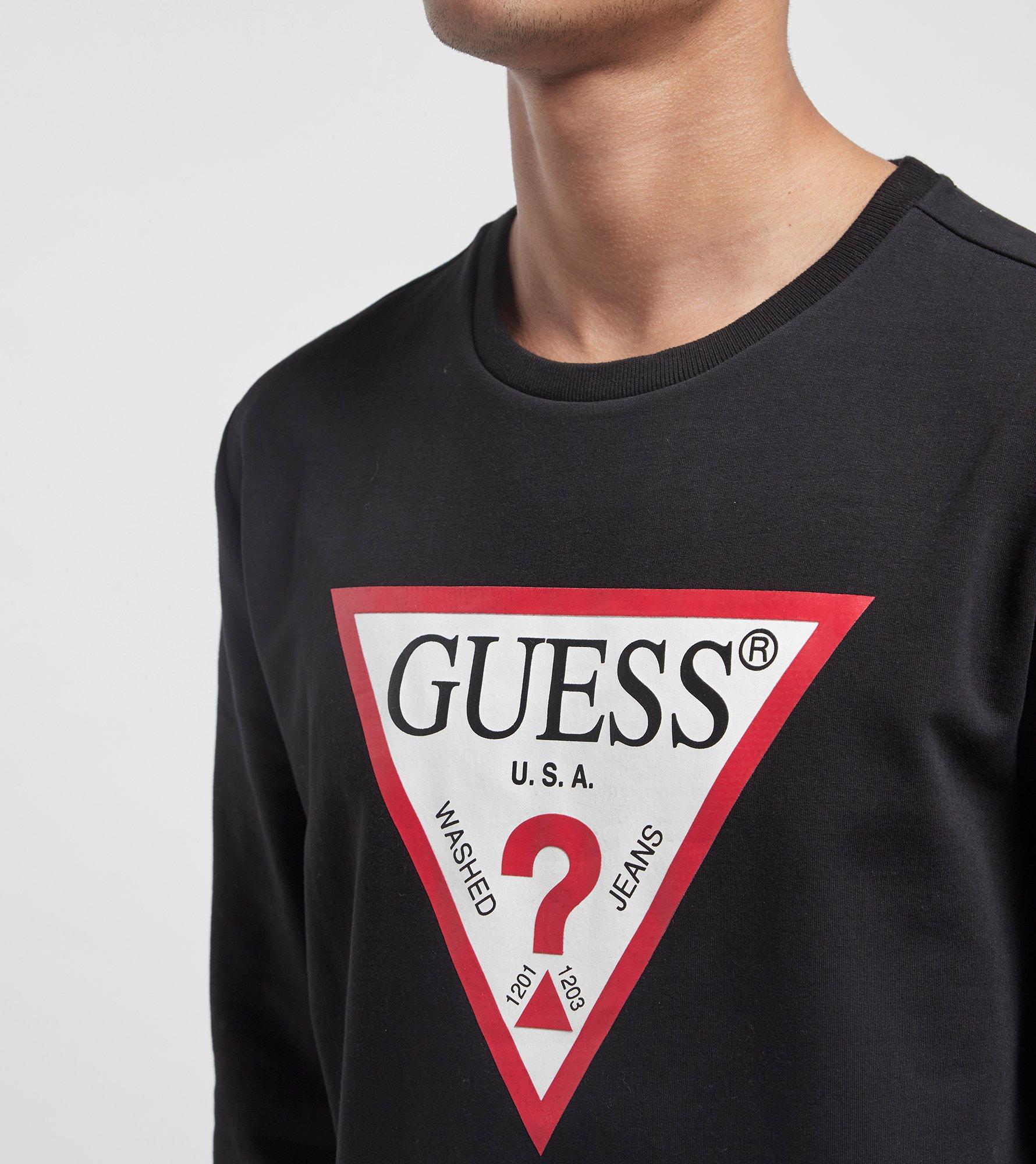 guess triangle logo sweatshirt