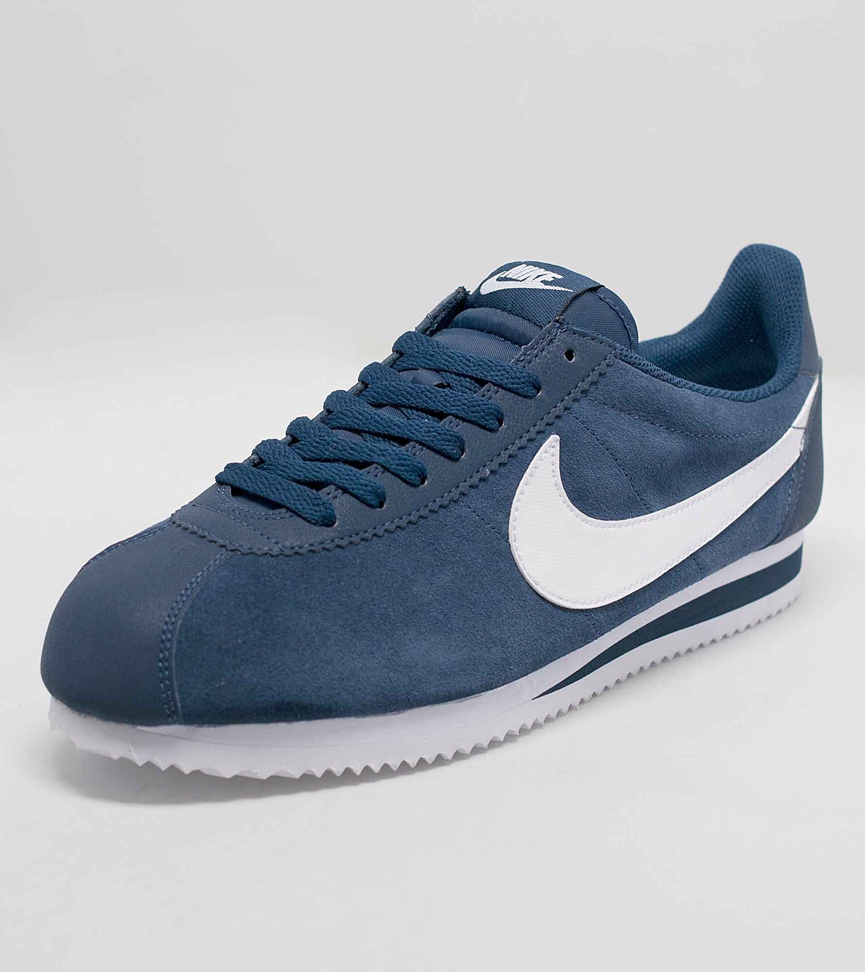 nike cortez mens blue suede