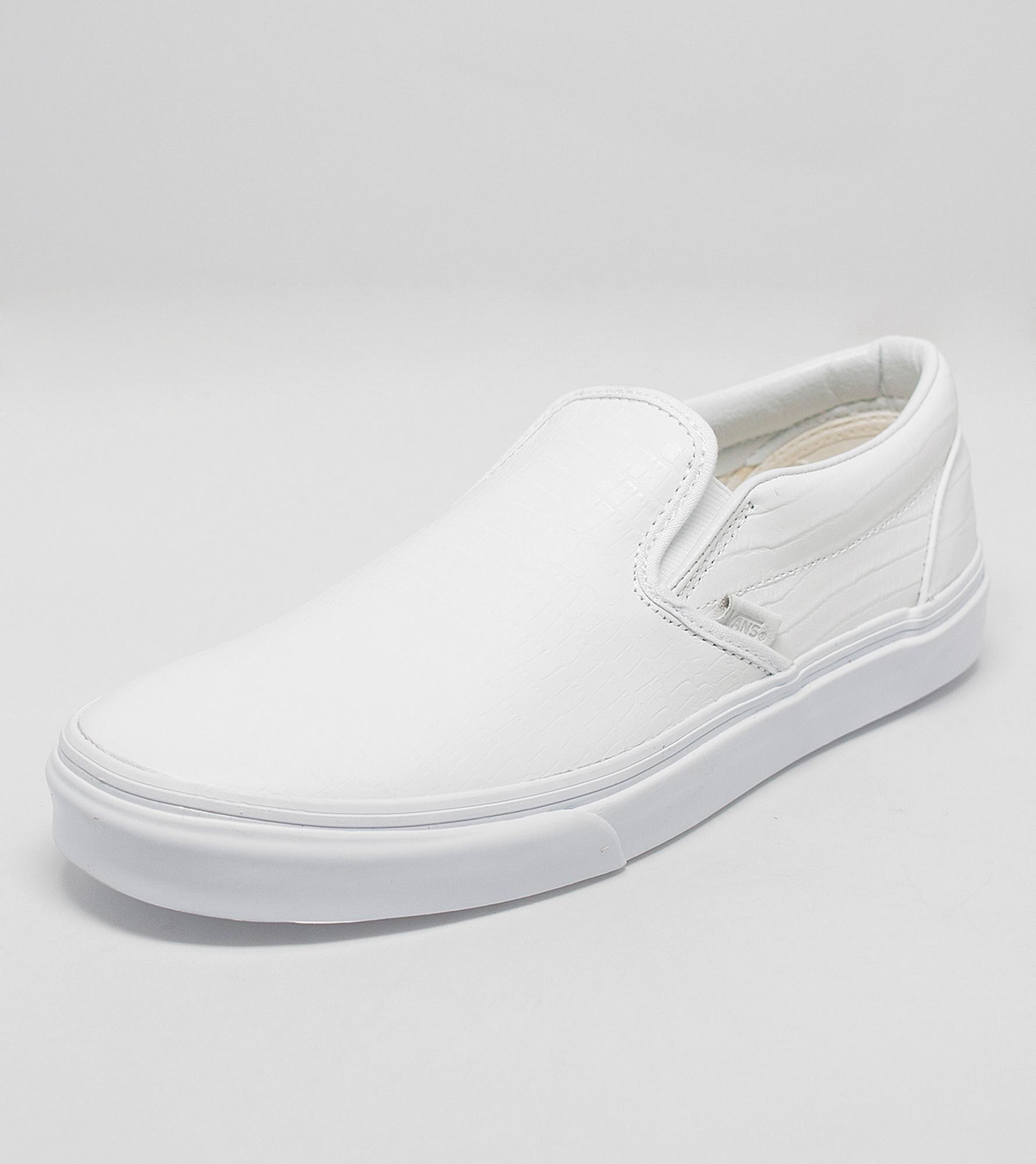 vans slip on croco leather