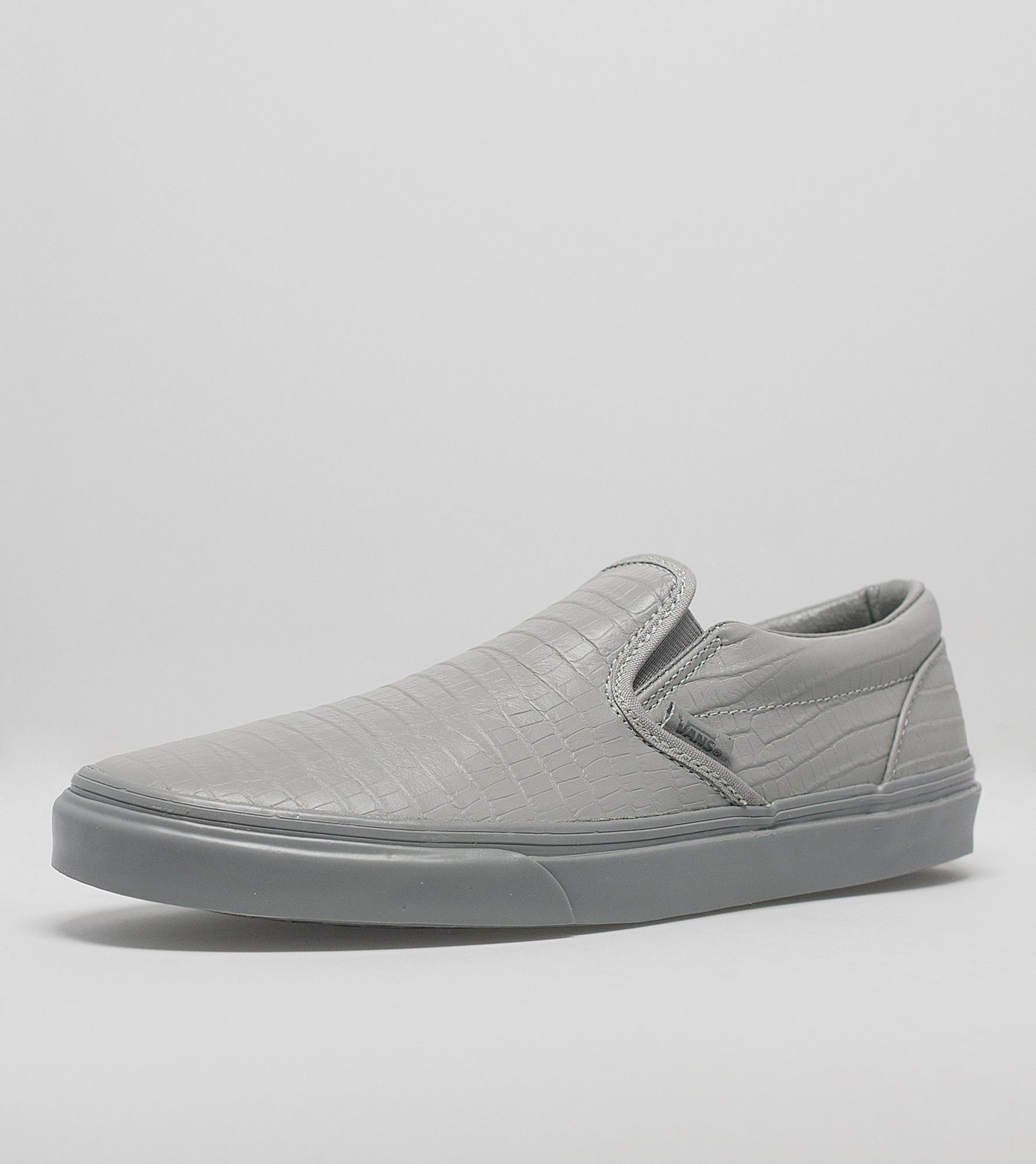 vans slip on croco leather