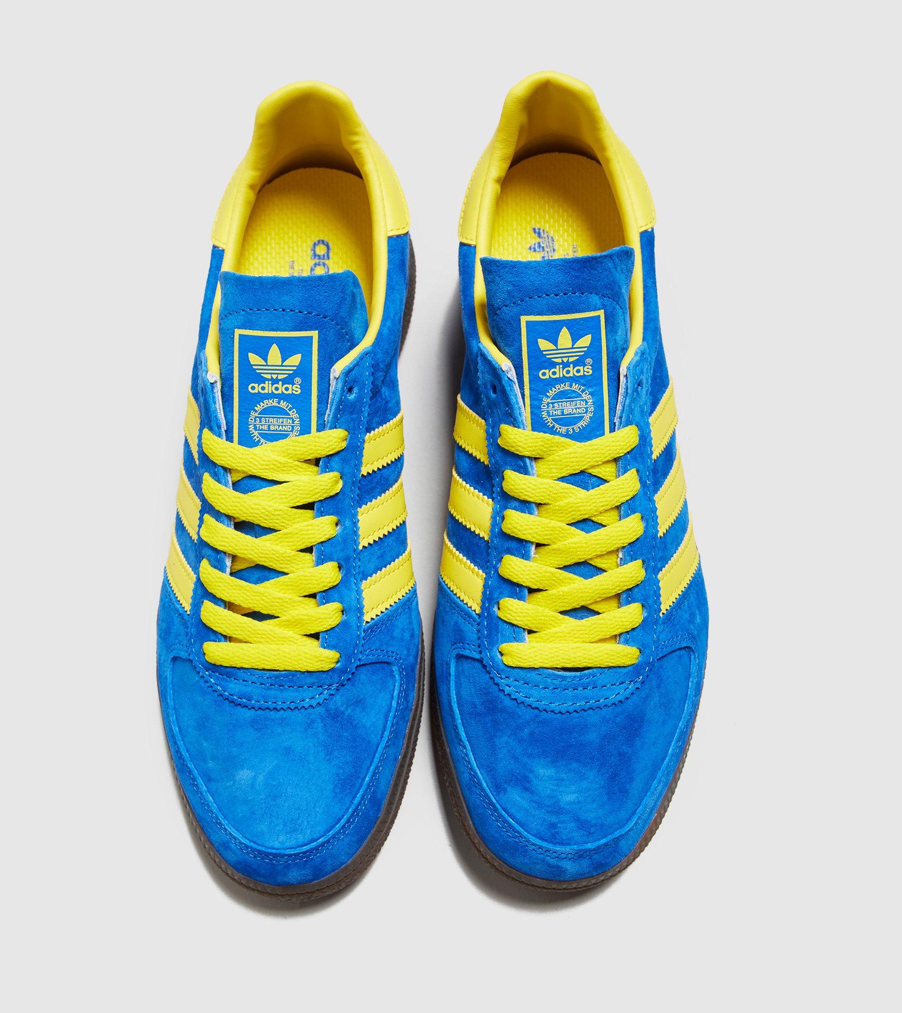 adidas bc trainers blue and yellow