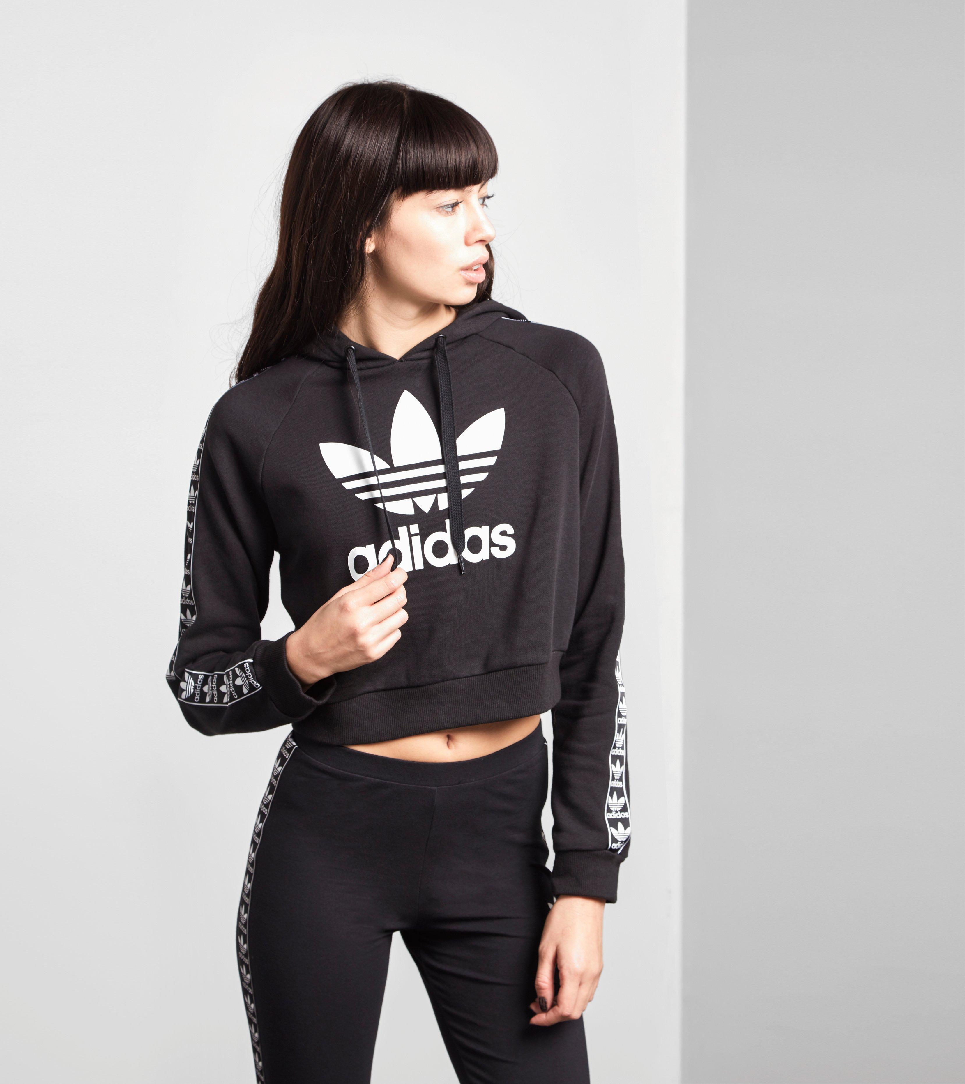adidas tape crop hoodie