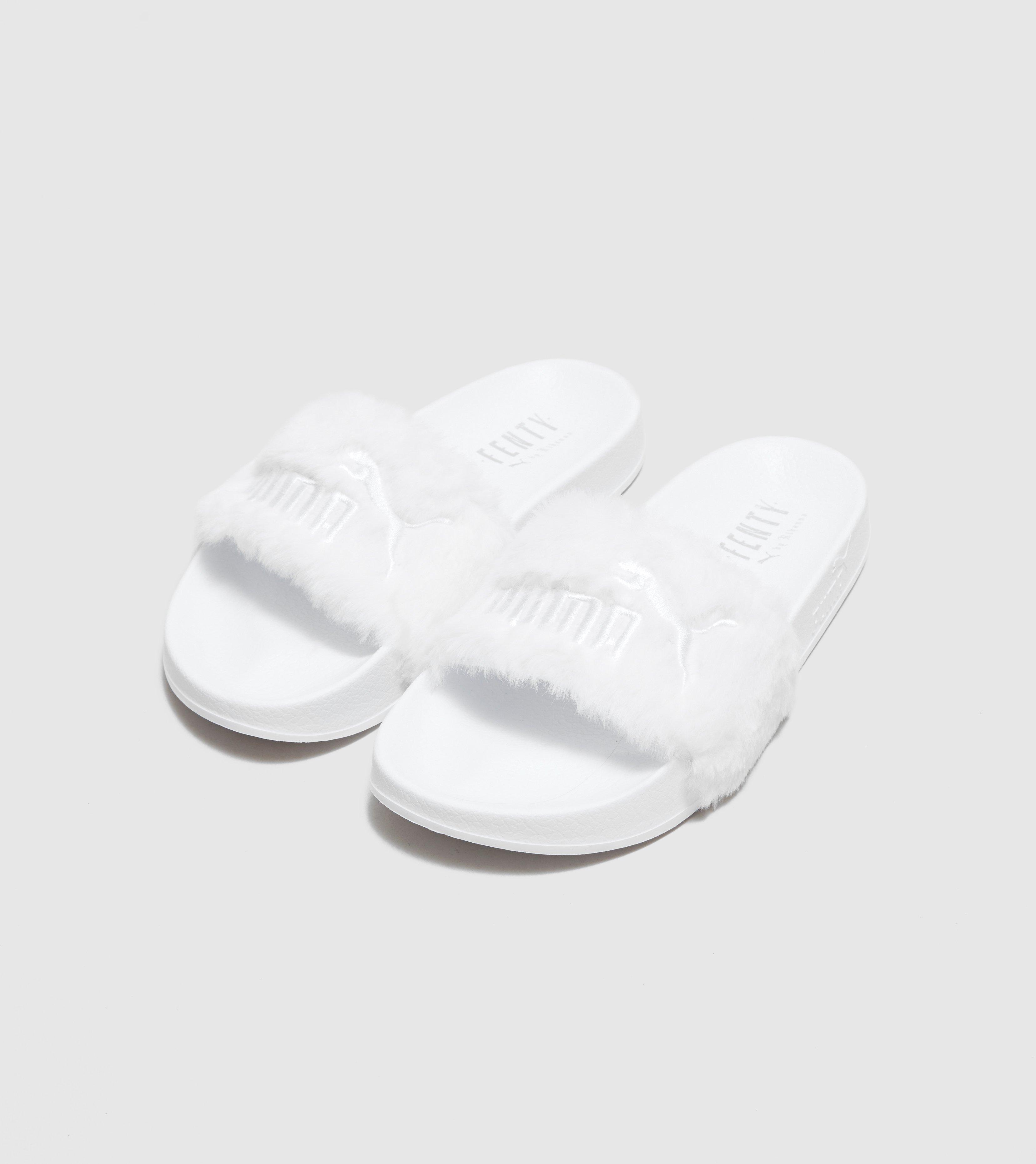 puma fenty slides white