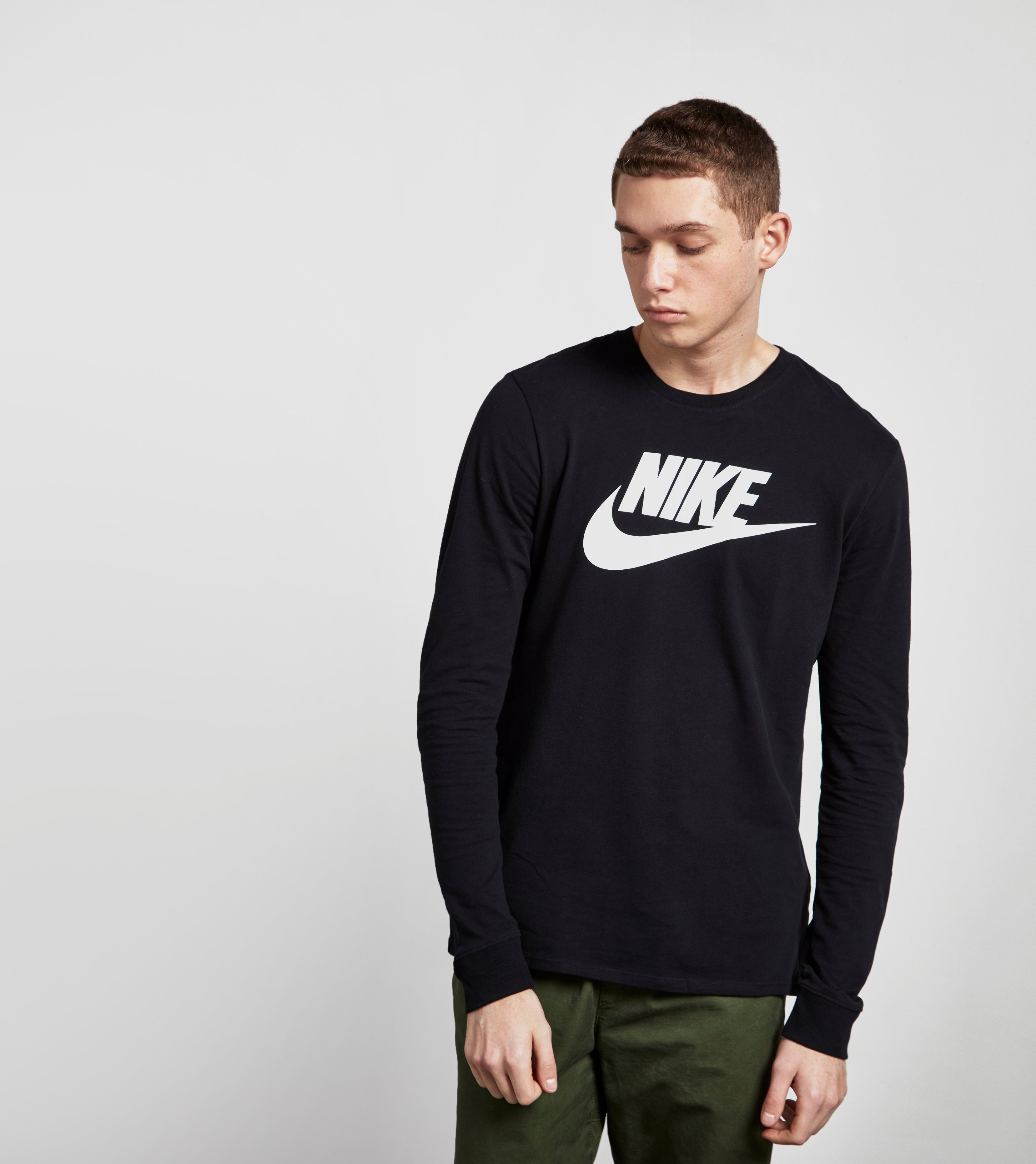 nike essential futura icon long sleeve tee nike essential futura icon long sleeve tee