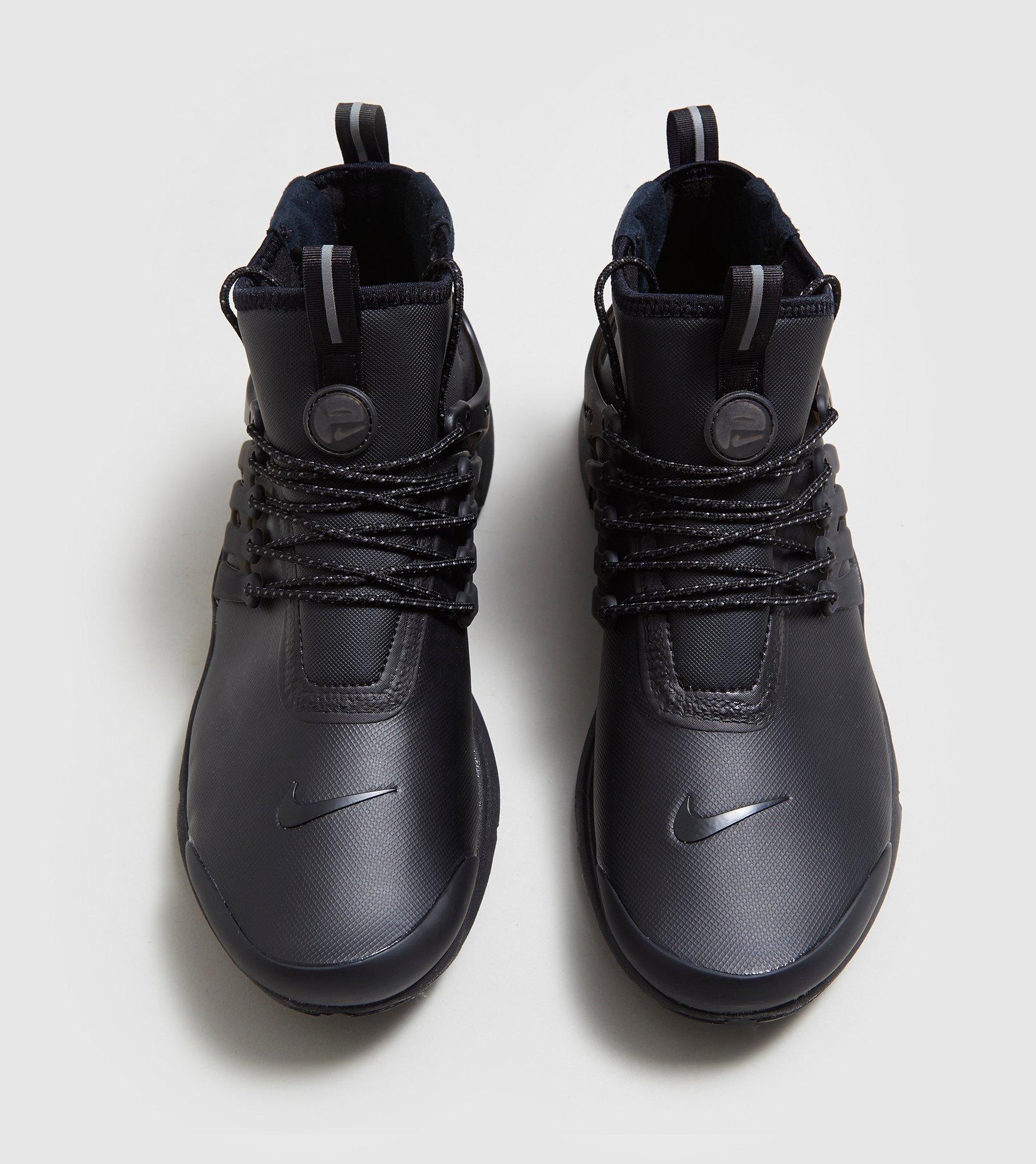 nike air presto mid utility triple black