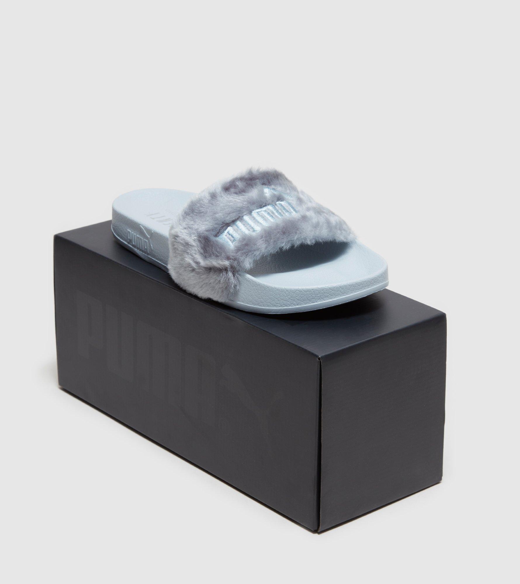 grey puma fenty slides