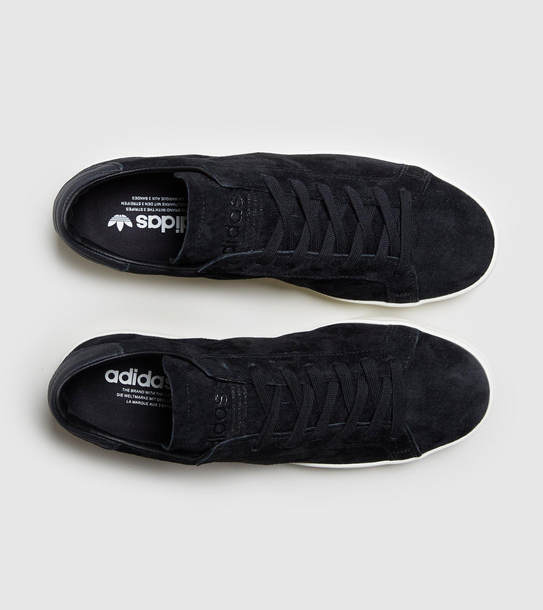 adidas court vantage black suede