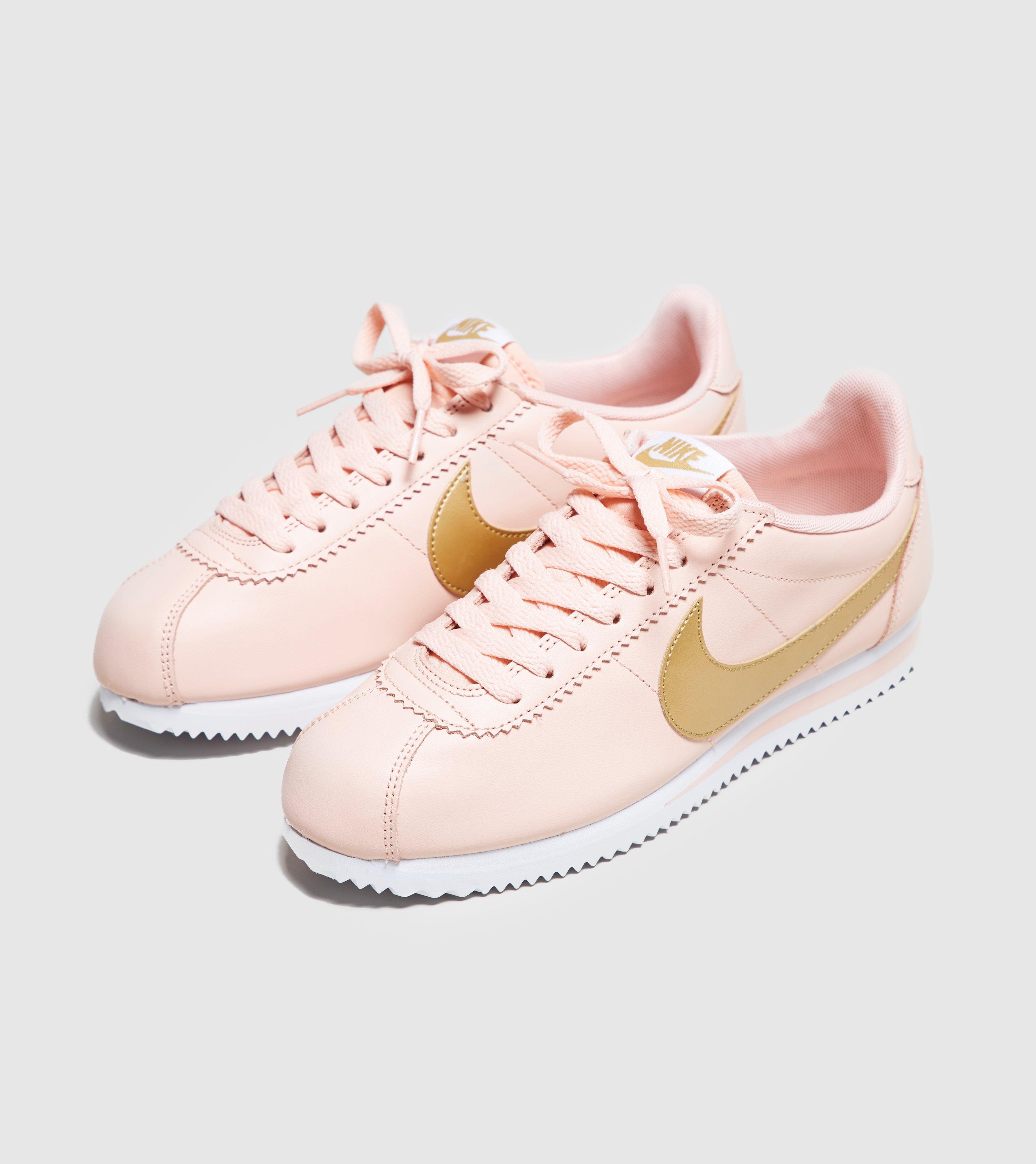 nike cortez pink gold