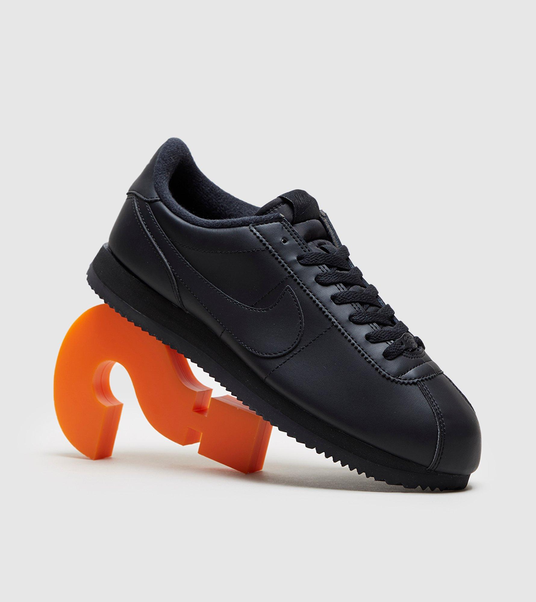 all black leather cortez