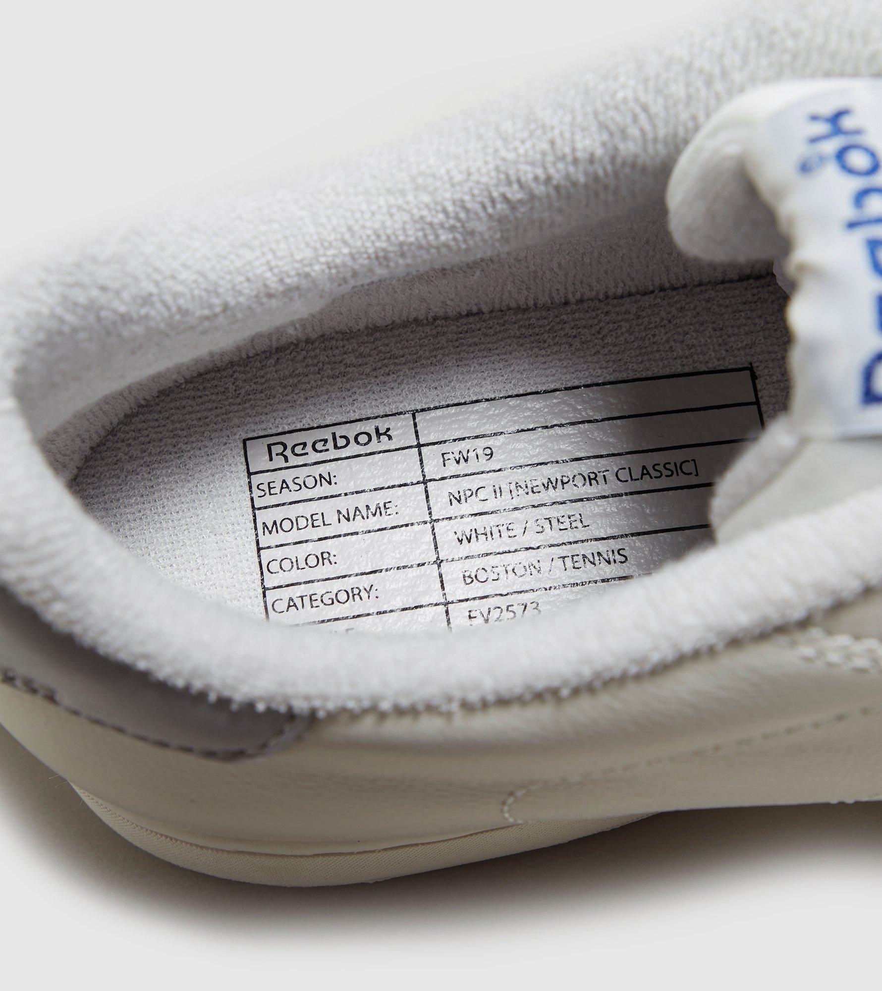 reebok size
