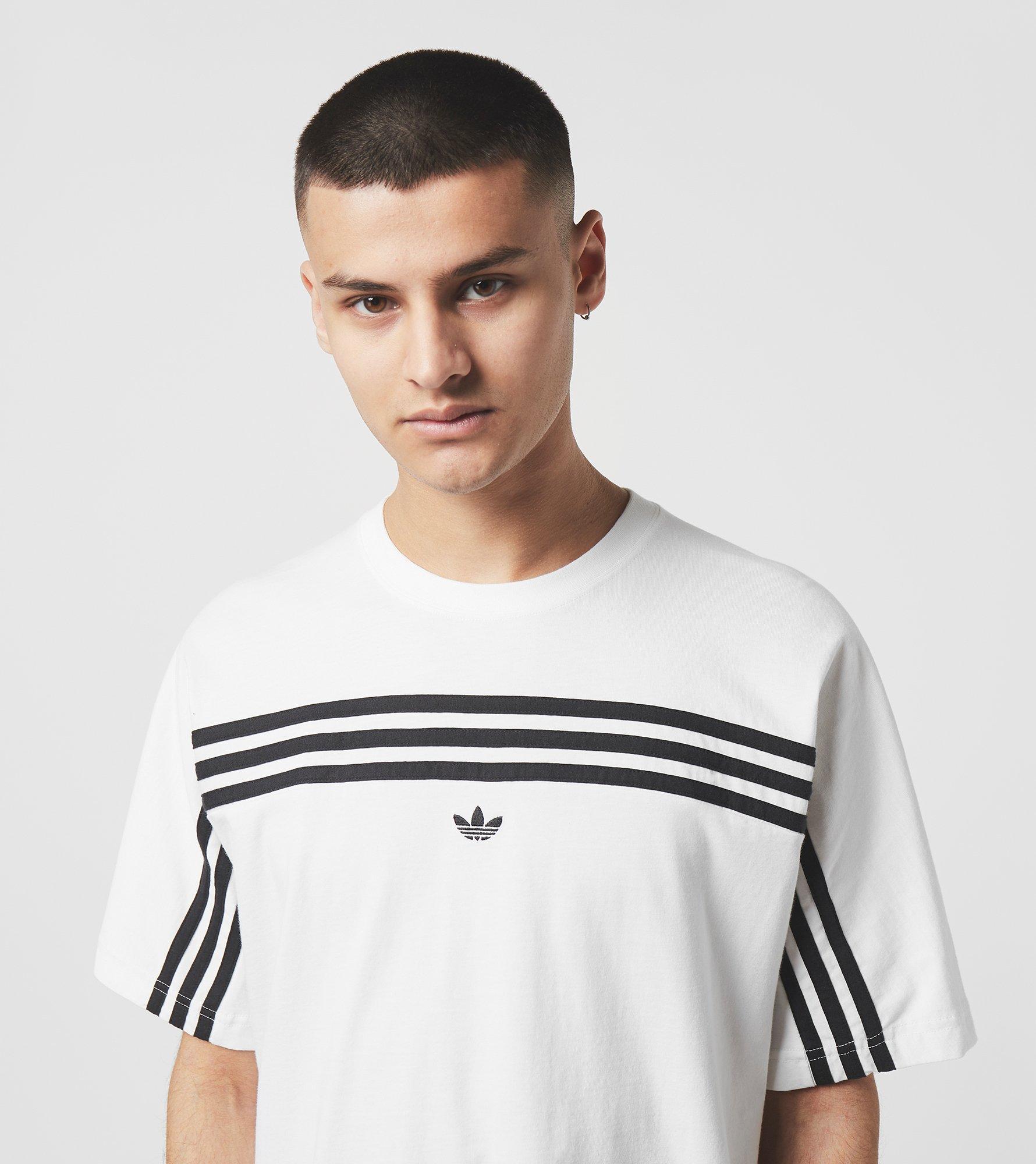 adidas original 3 stripe t shirt mens