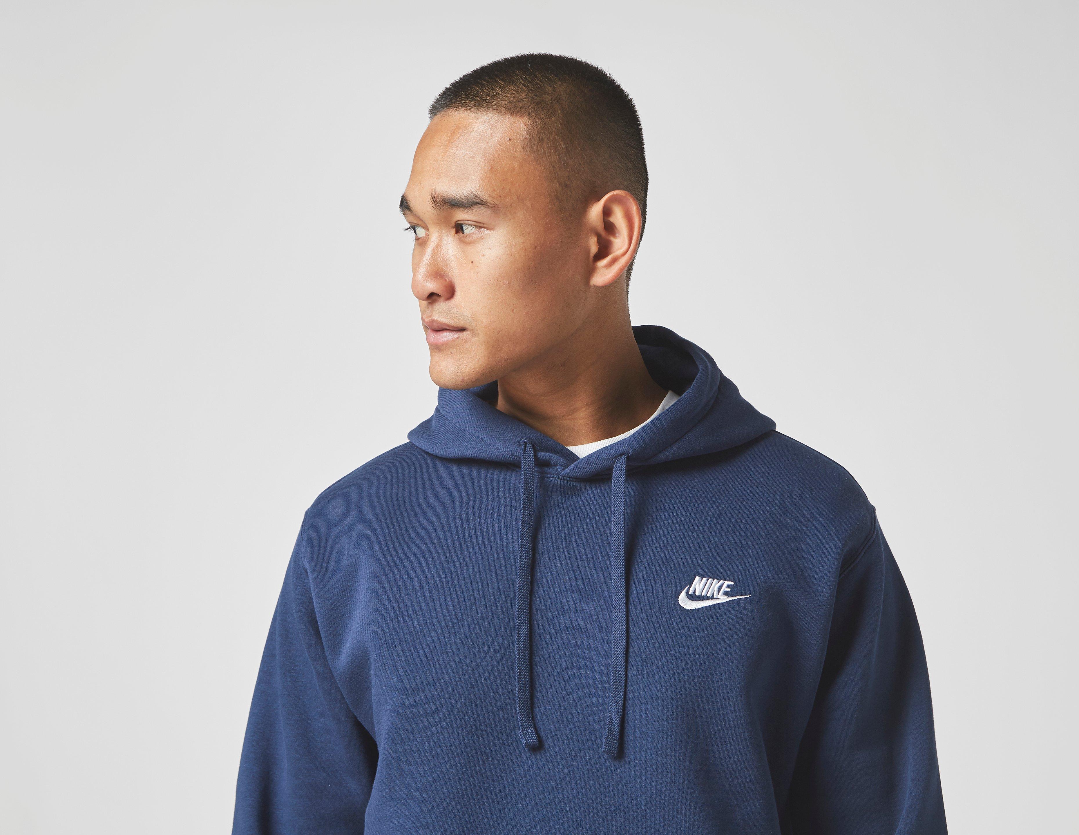 nike foundation overhead hoodie blue