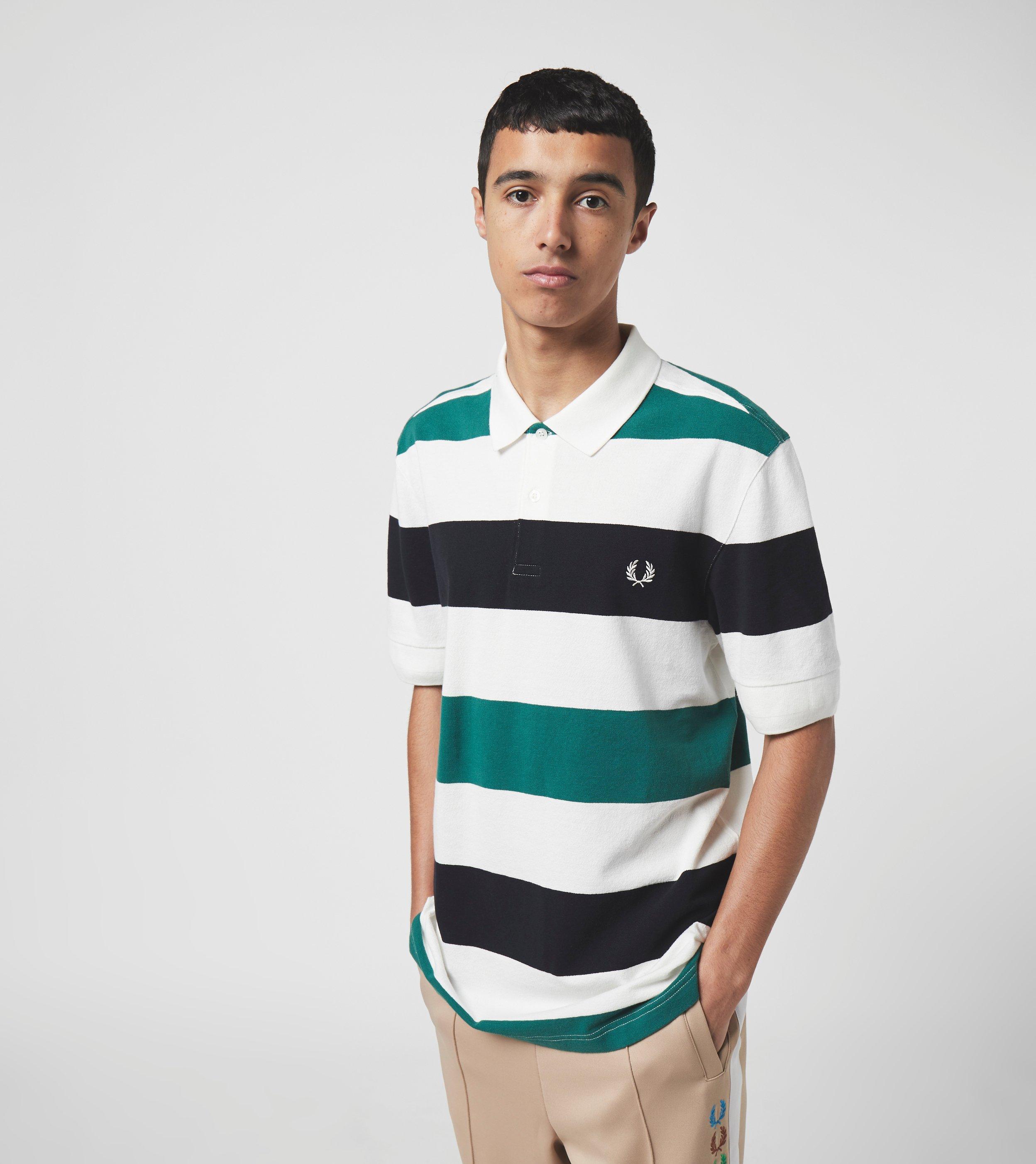 fred perry striped polo