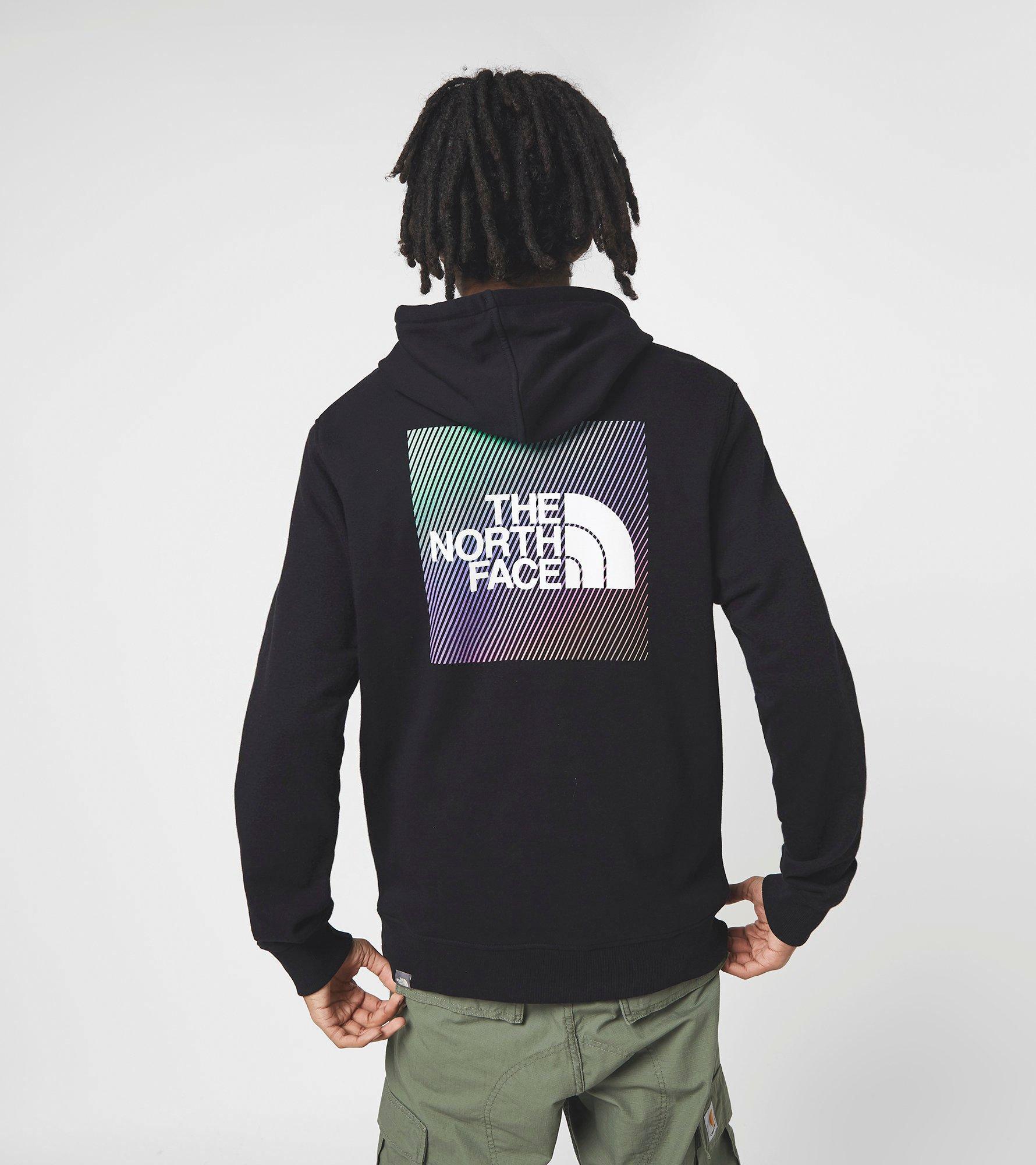 the north face rainbow box logo long sleeve tee