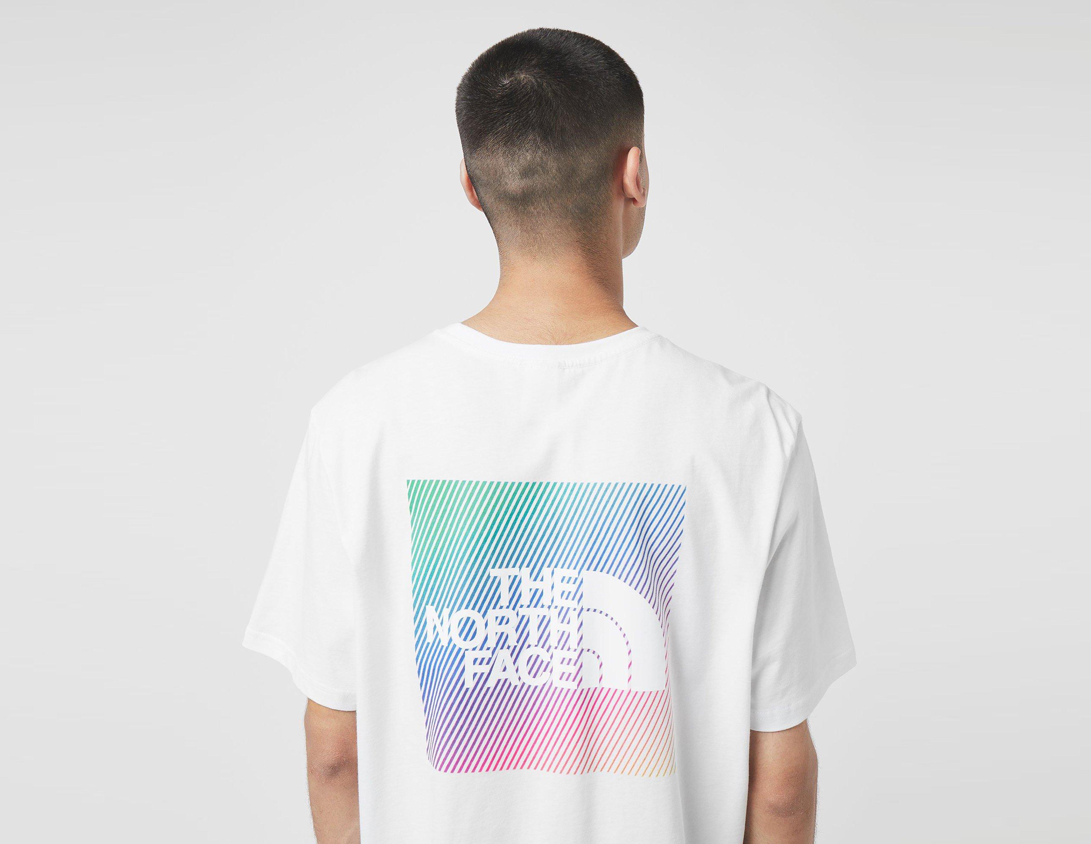 the north face rainbow box logo long sleeve tee