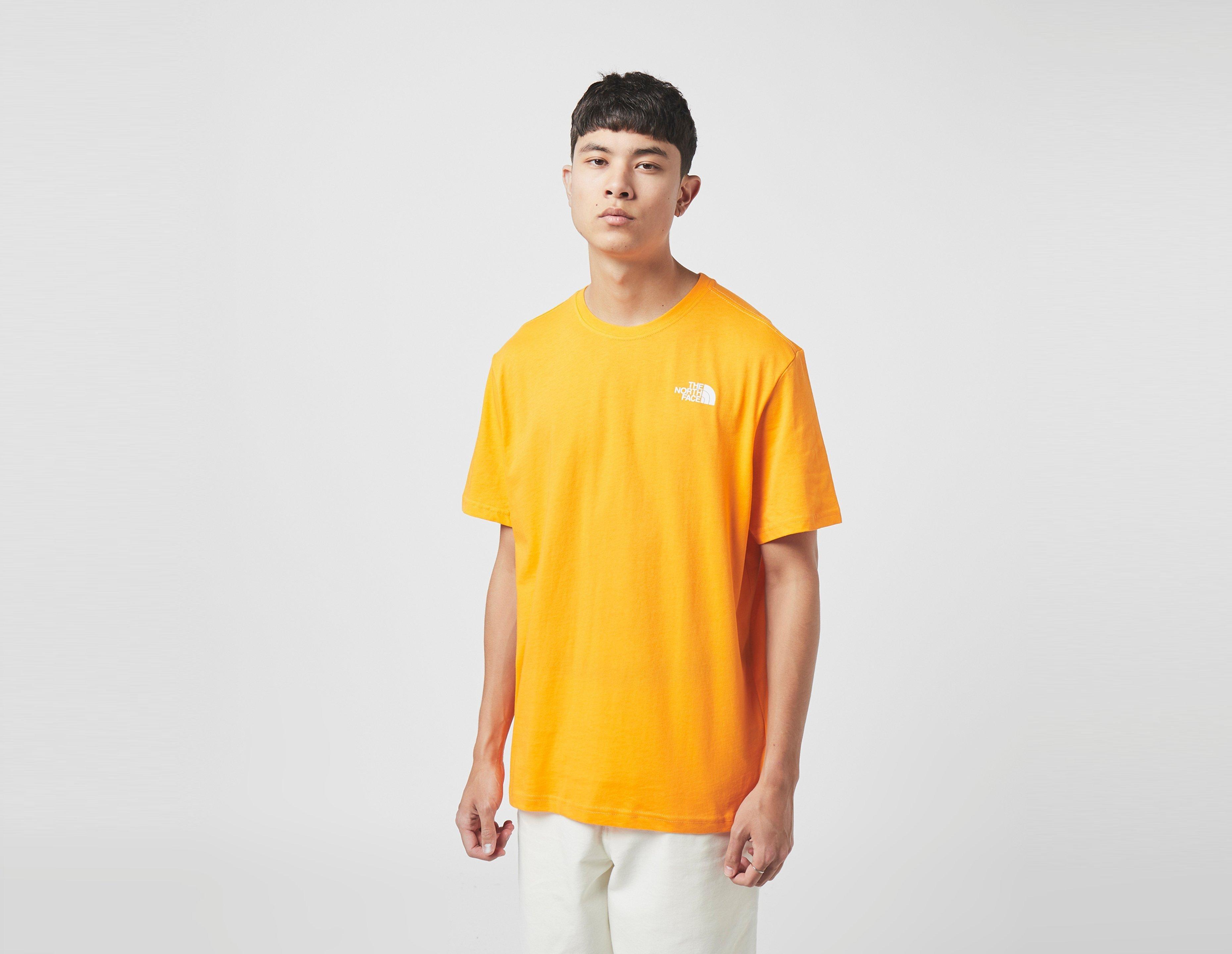 north face t shirt orange