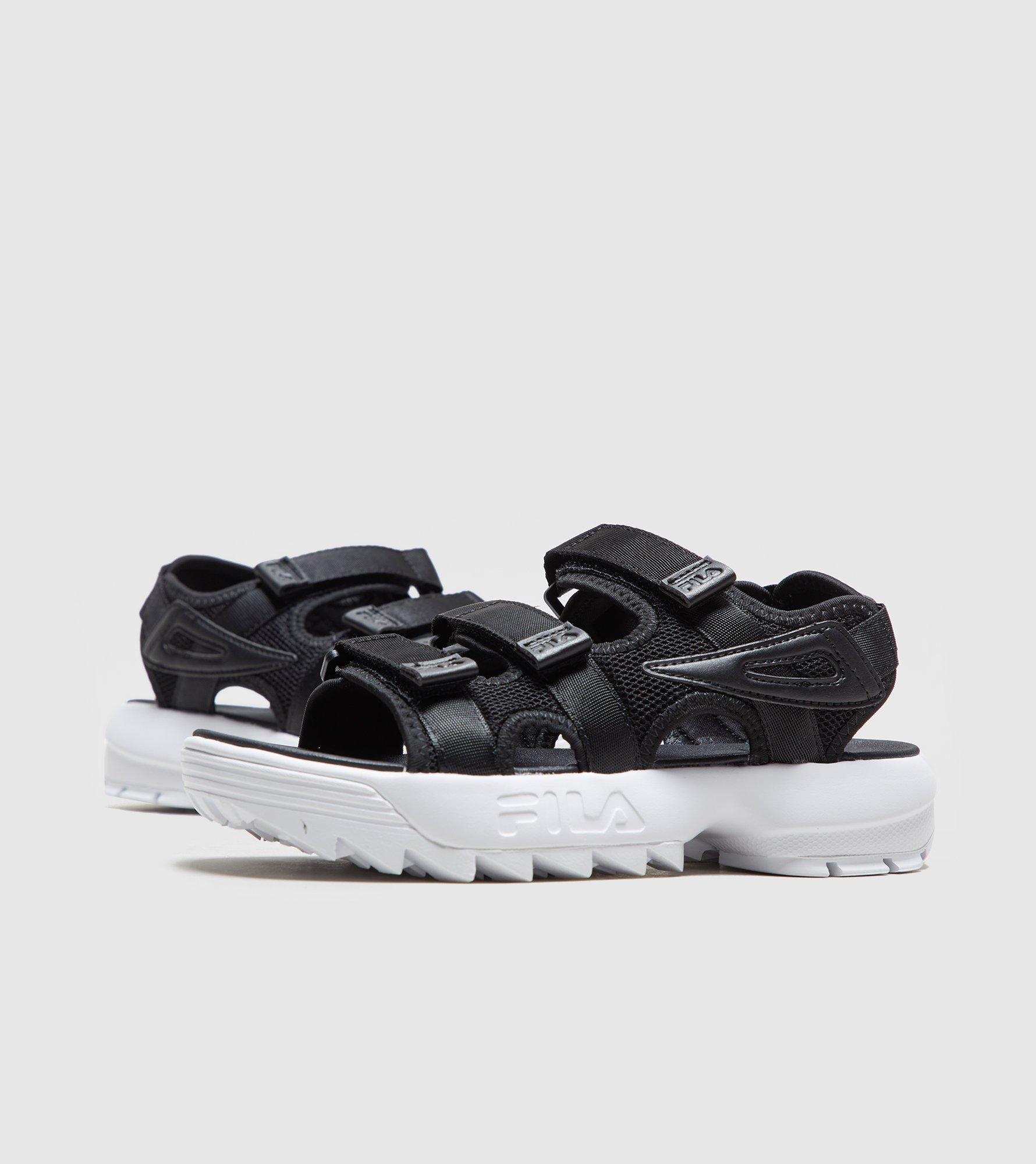 fila disruptor sandals black